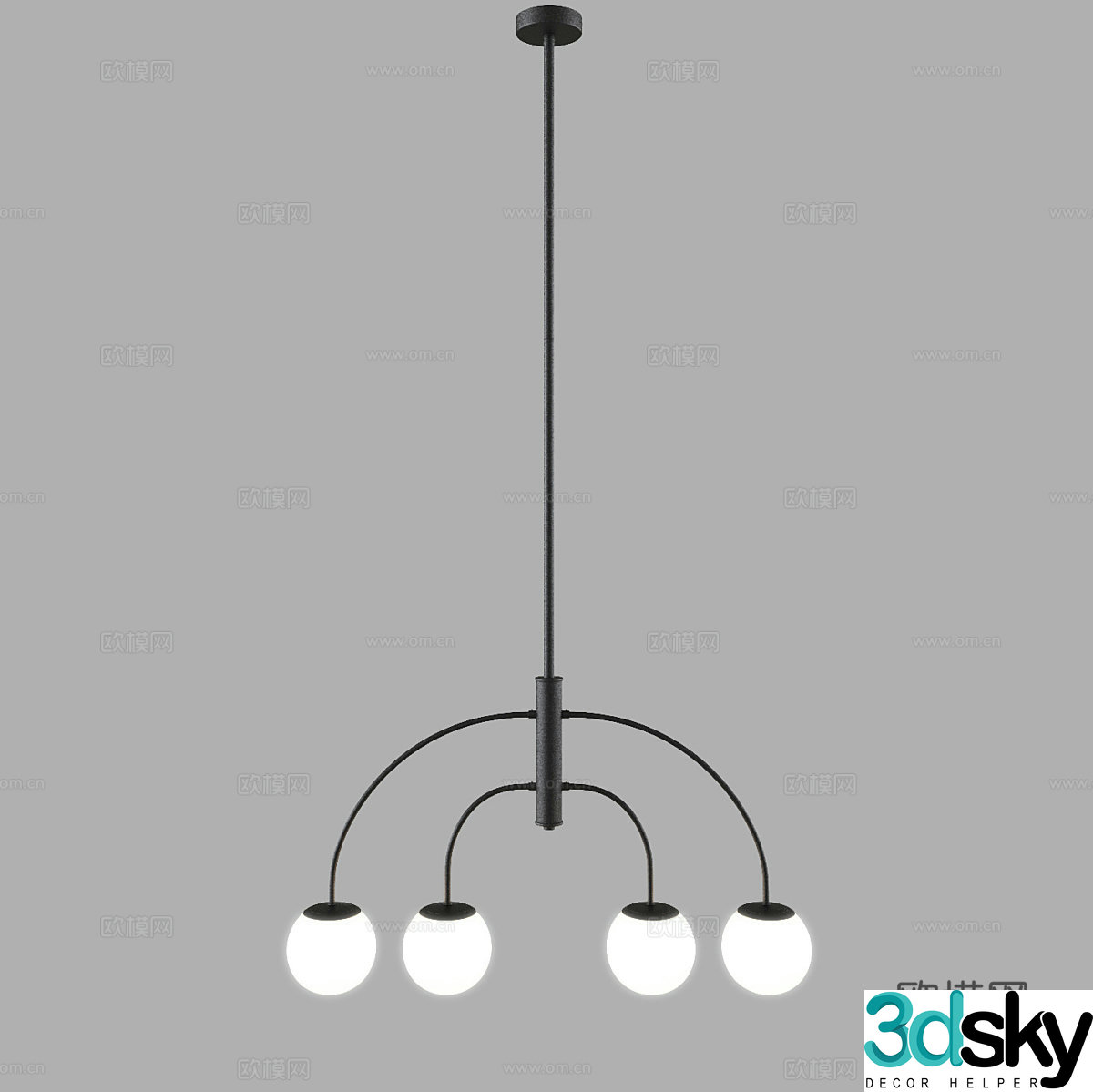 Modern simple chandelier chandelier simple chandelier living room chandelier dining chandelier 3d model