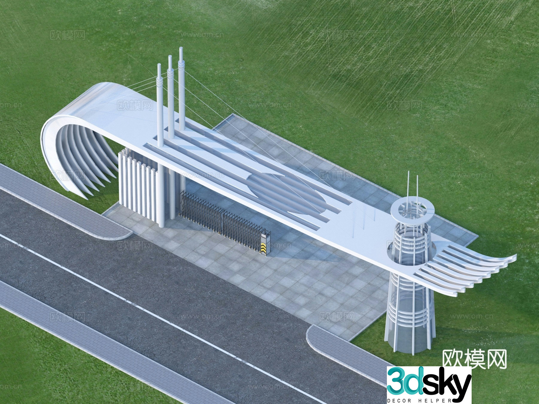 Door Entrance Gate Architecture 3D Model