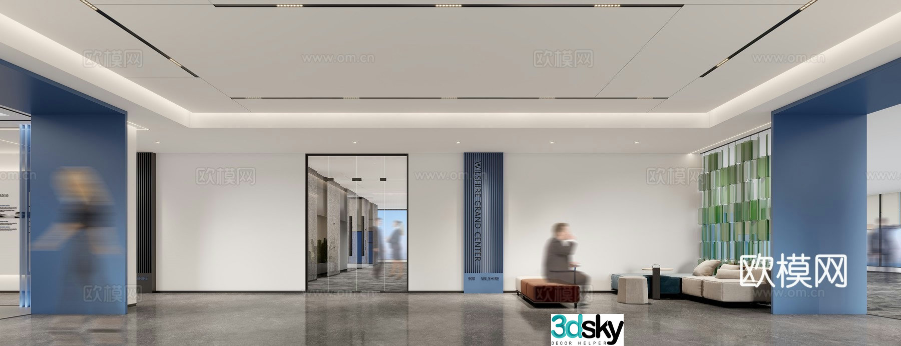 Modern office front desk 3D model