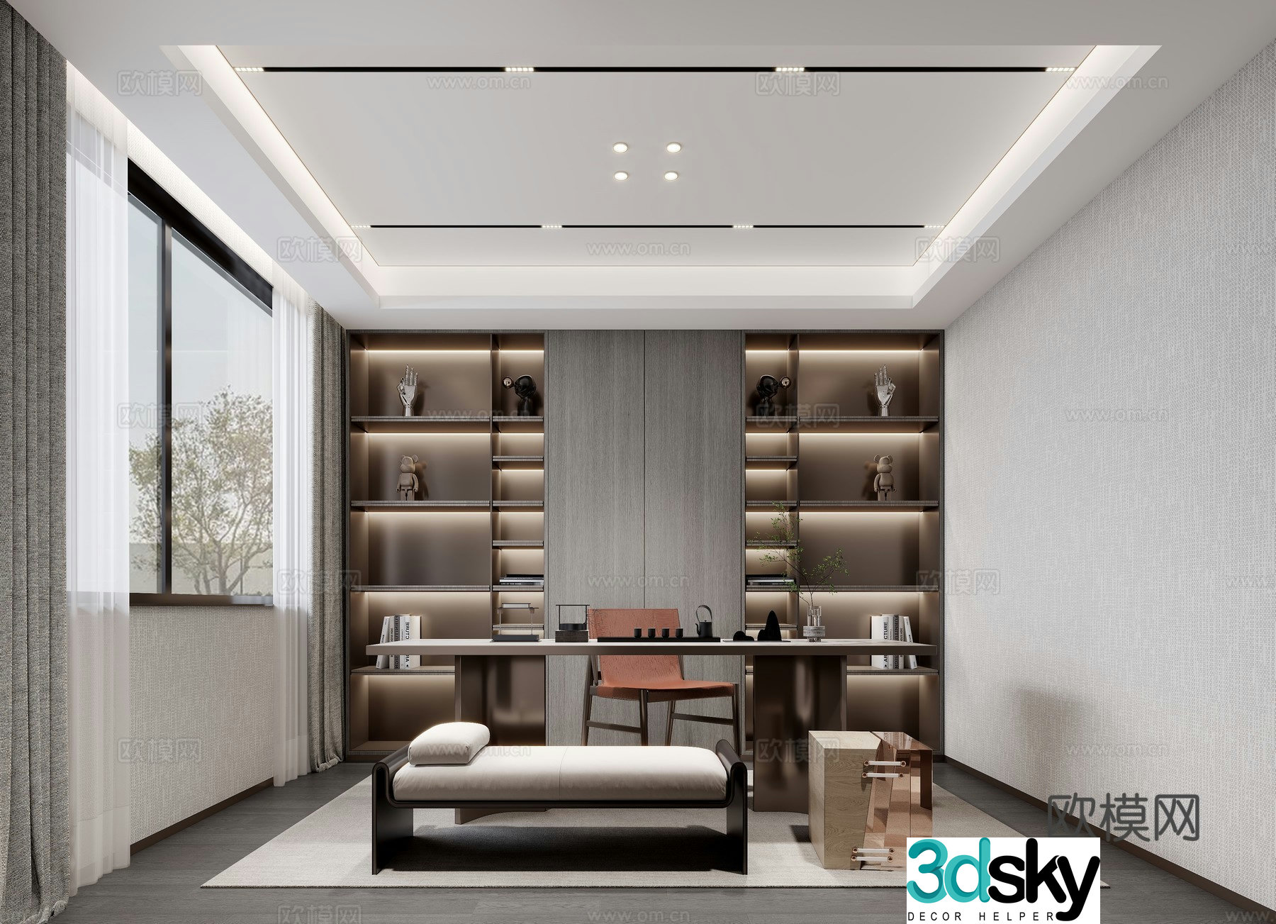 New Chinese tea room 3D model