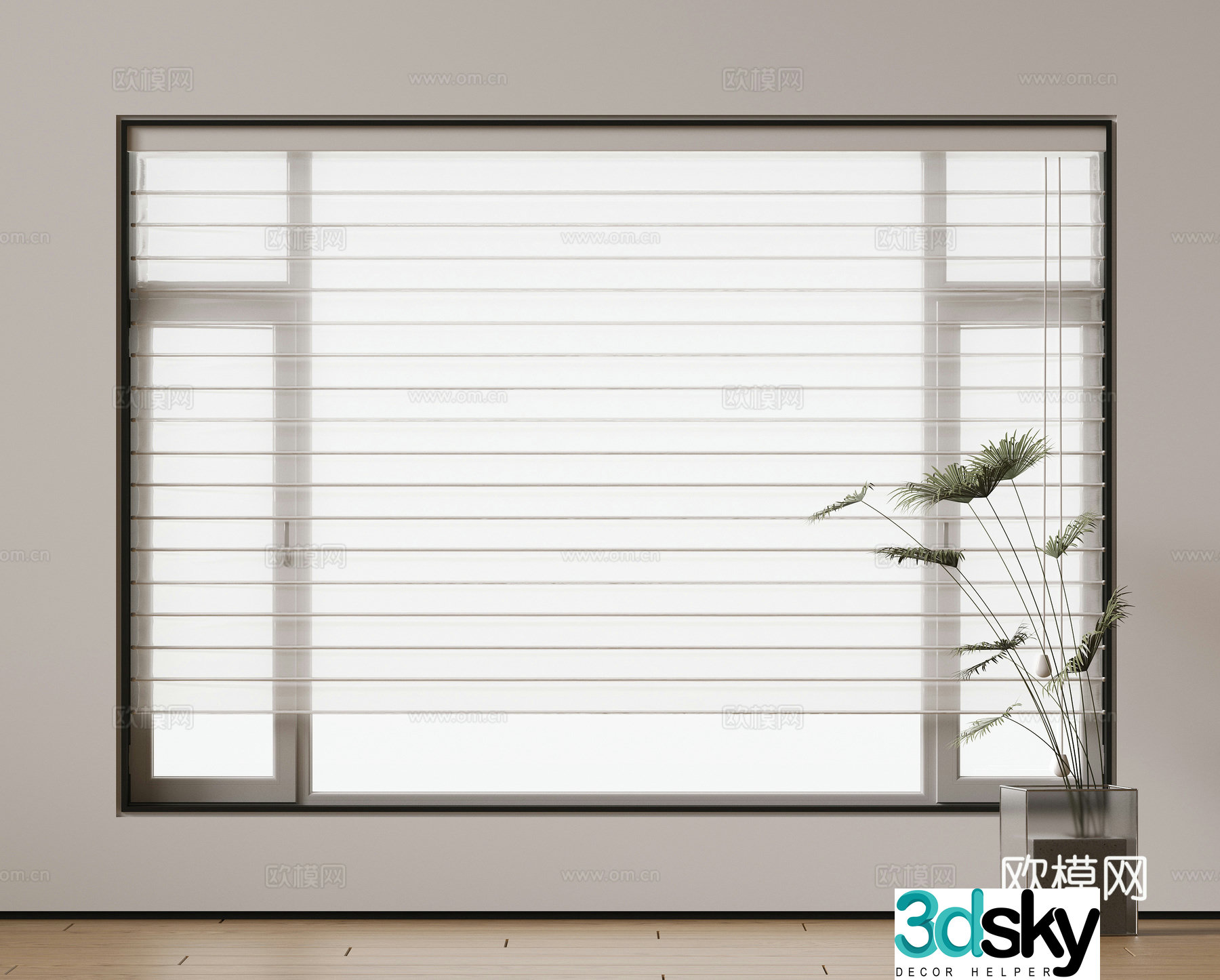 Modern Venetian blinds Roman curtains Dream curtains Curtains Honeycomb Curtains Shangri-La curtains 3D model
