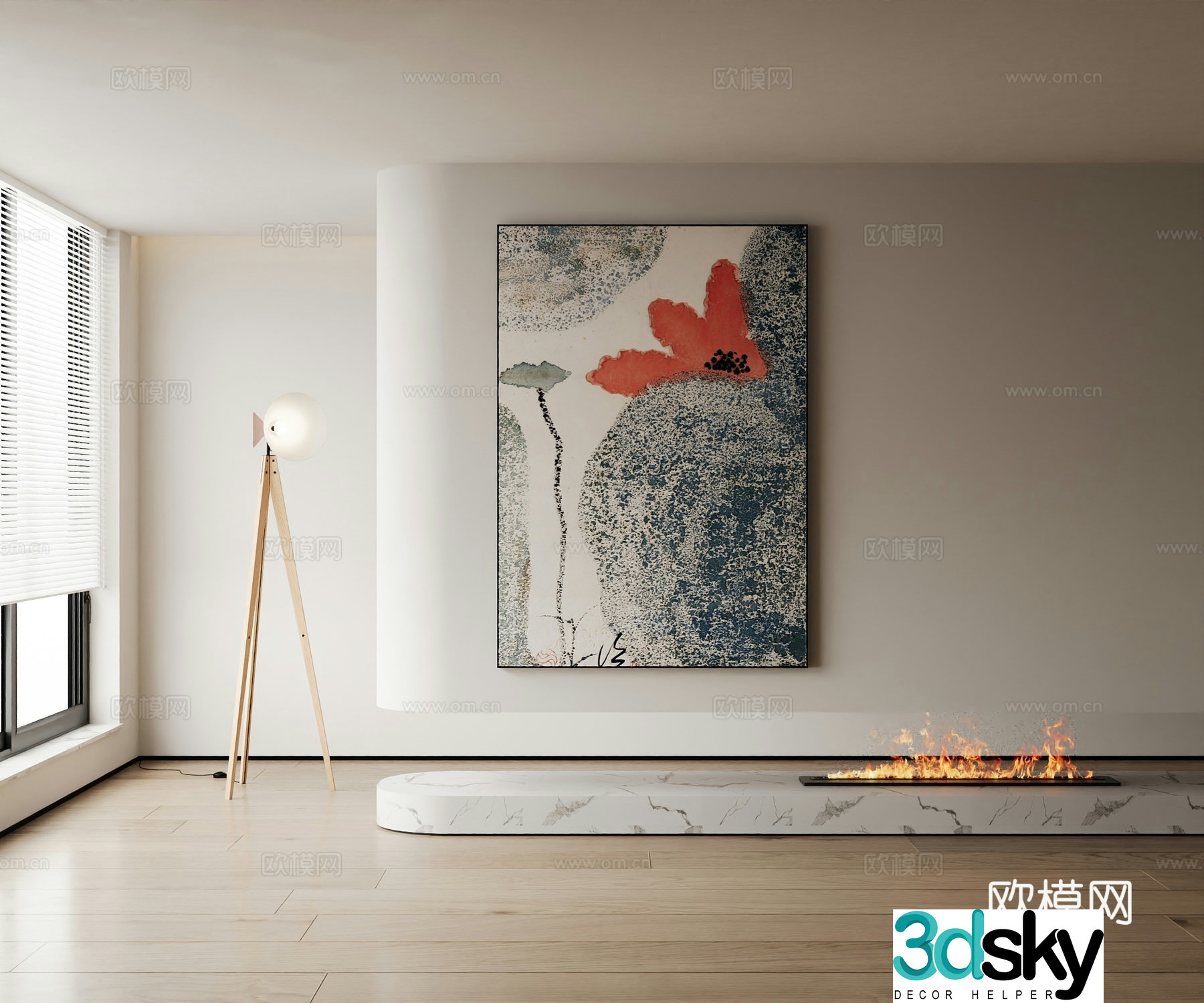 Modern decorative painting 3d model