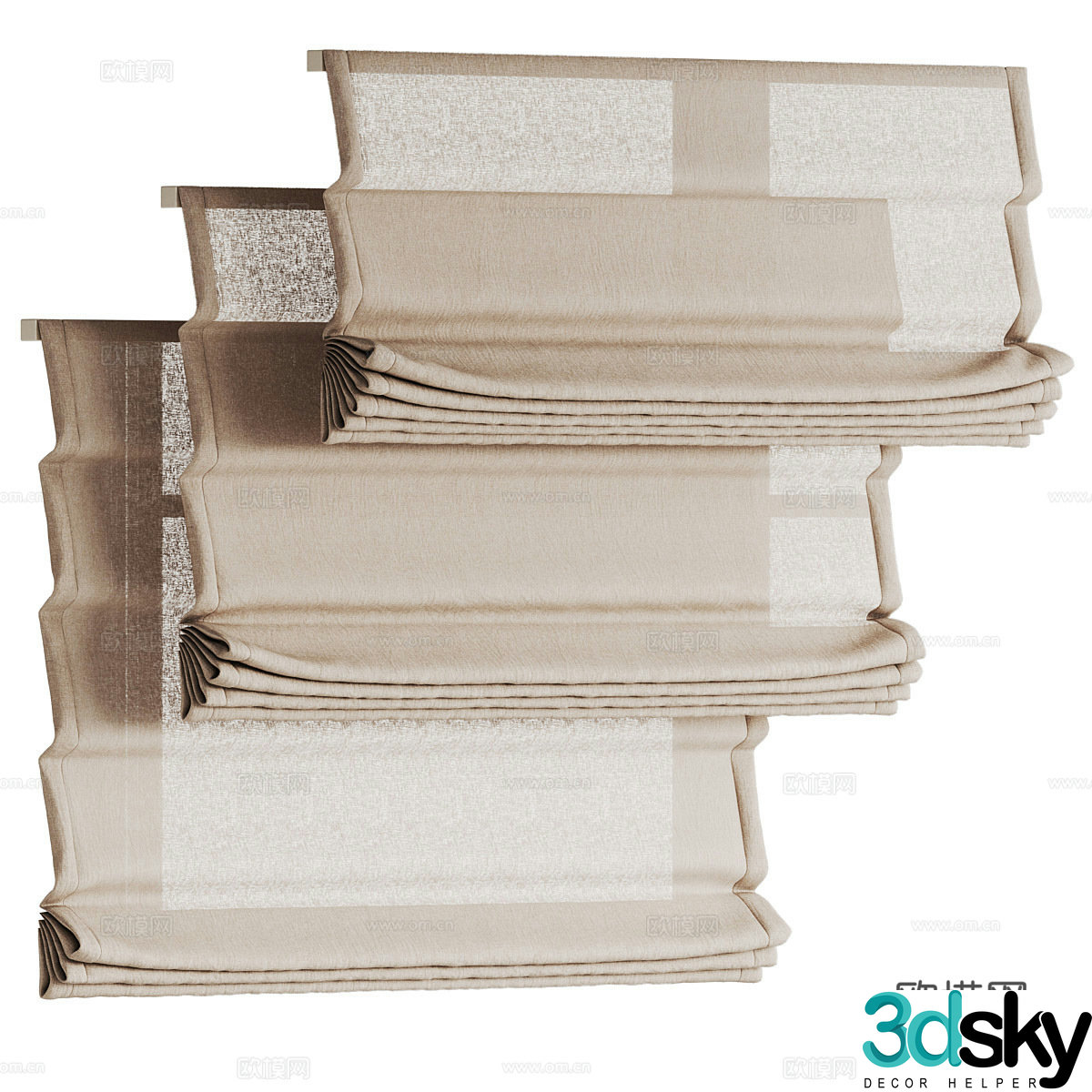 Roman blind 3d model