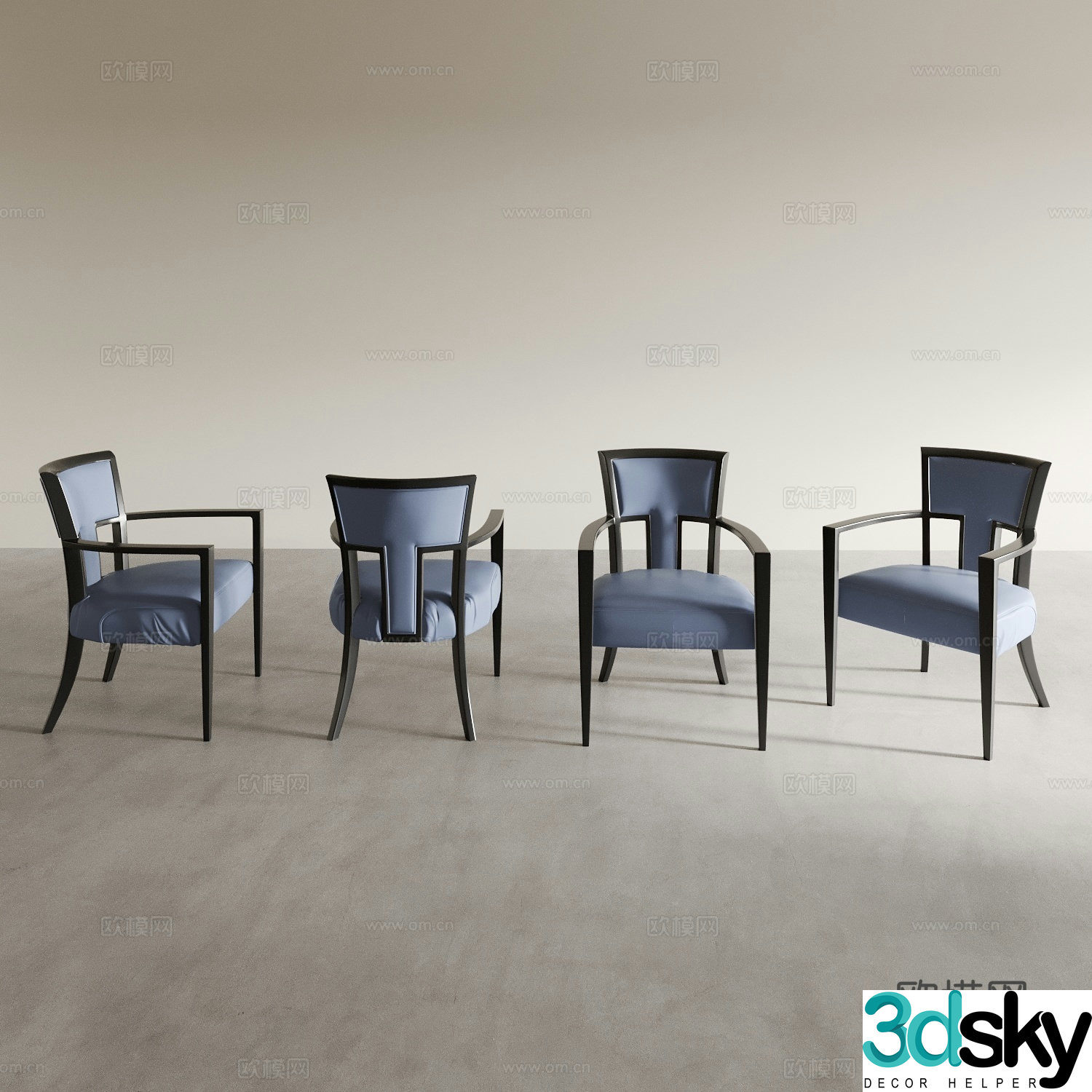 Dining chair Tea chair Leisure chair Coffee chair Dressing chair Makeup chair Sofa chair Back chair 3d model