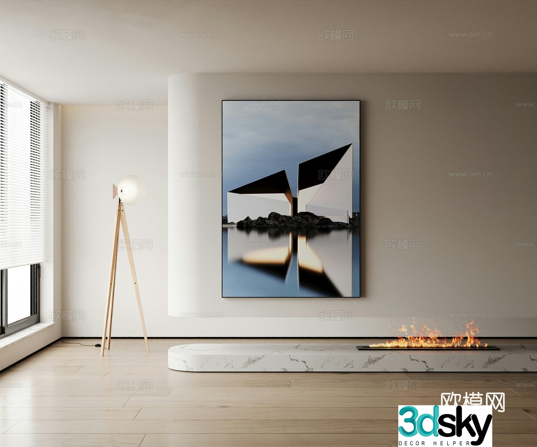 Modern decorative painting 3d model