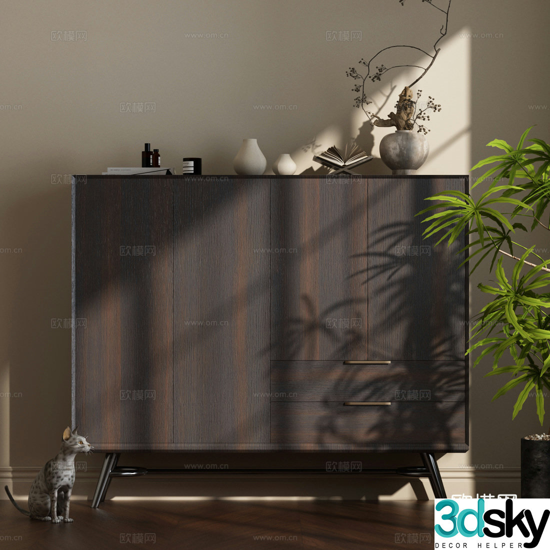 Modern side cabinet Modern decorative cabinet Modern chest of cabinet Modern Italian decorative cabinet Modern Italian side cabinet 3D model