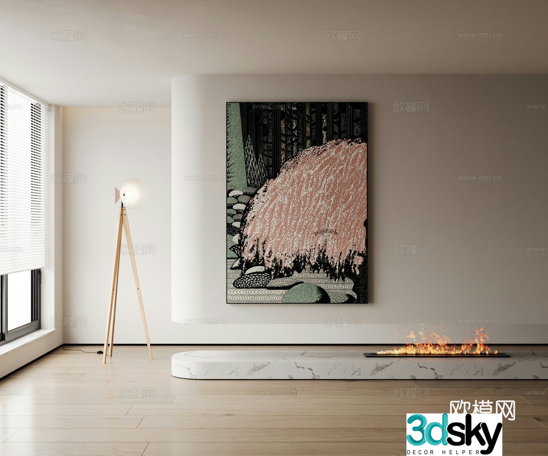 Modern decorative painting 3d model