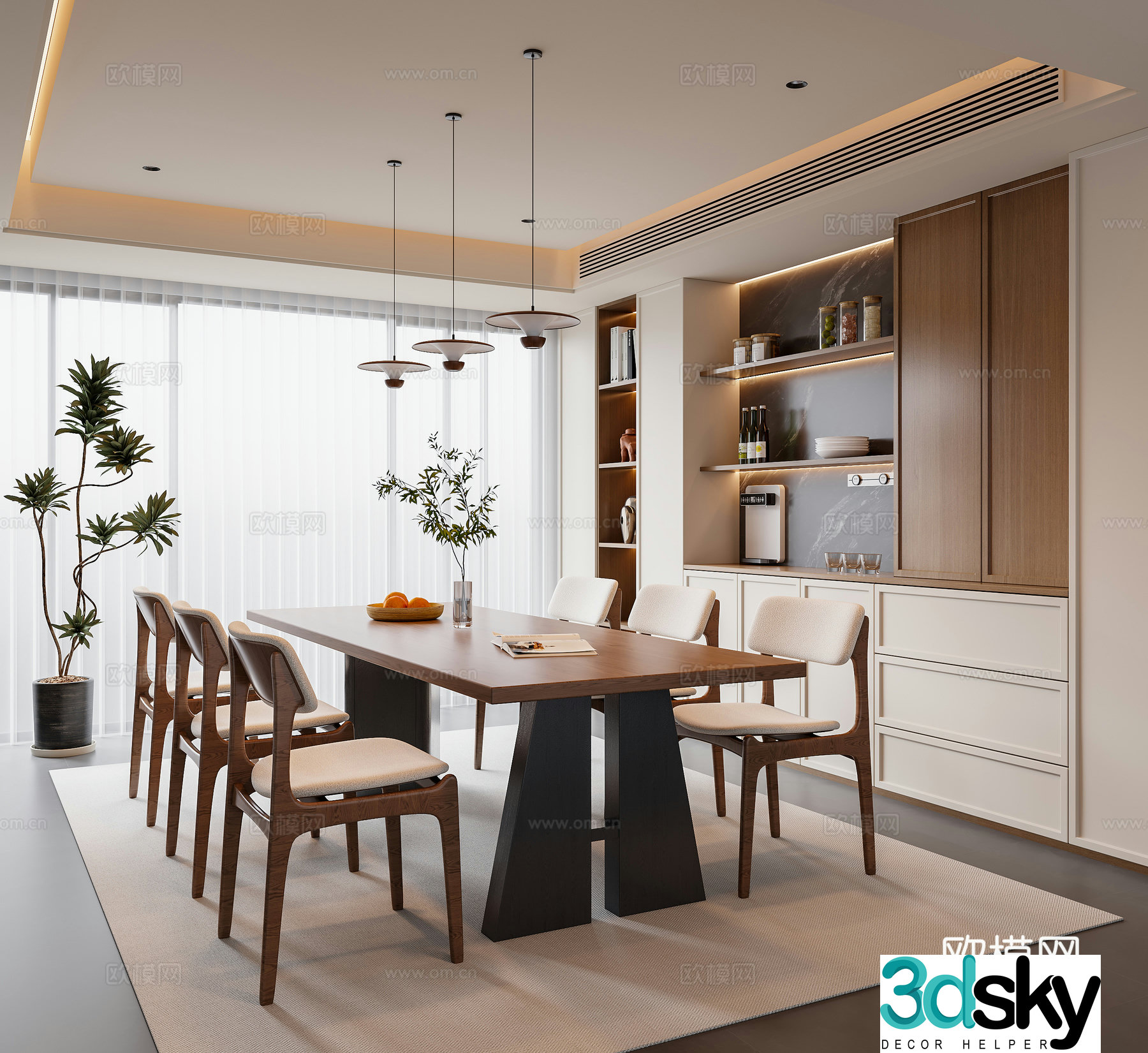 Modern medieval restaurant 3d model