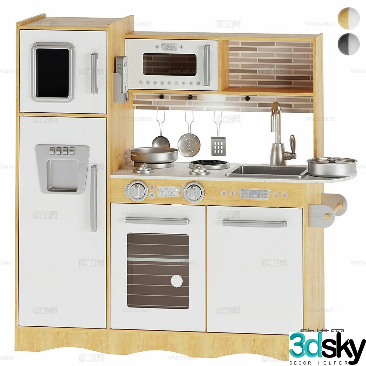 Nordic cabinets Kitchen supplies Kitchen equipment Kitchen accessories 3d model