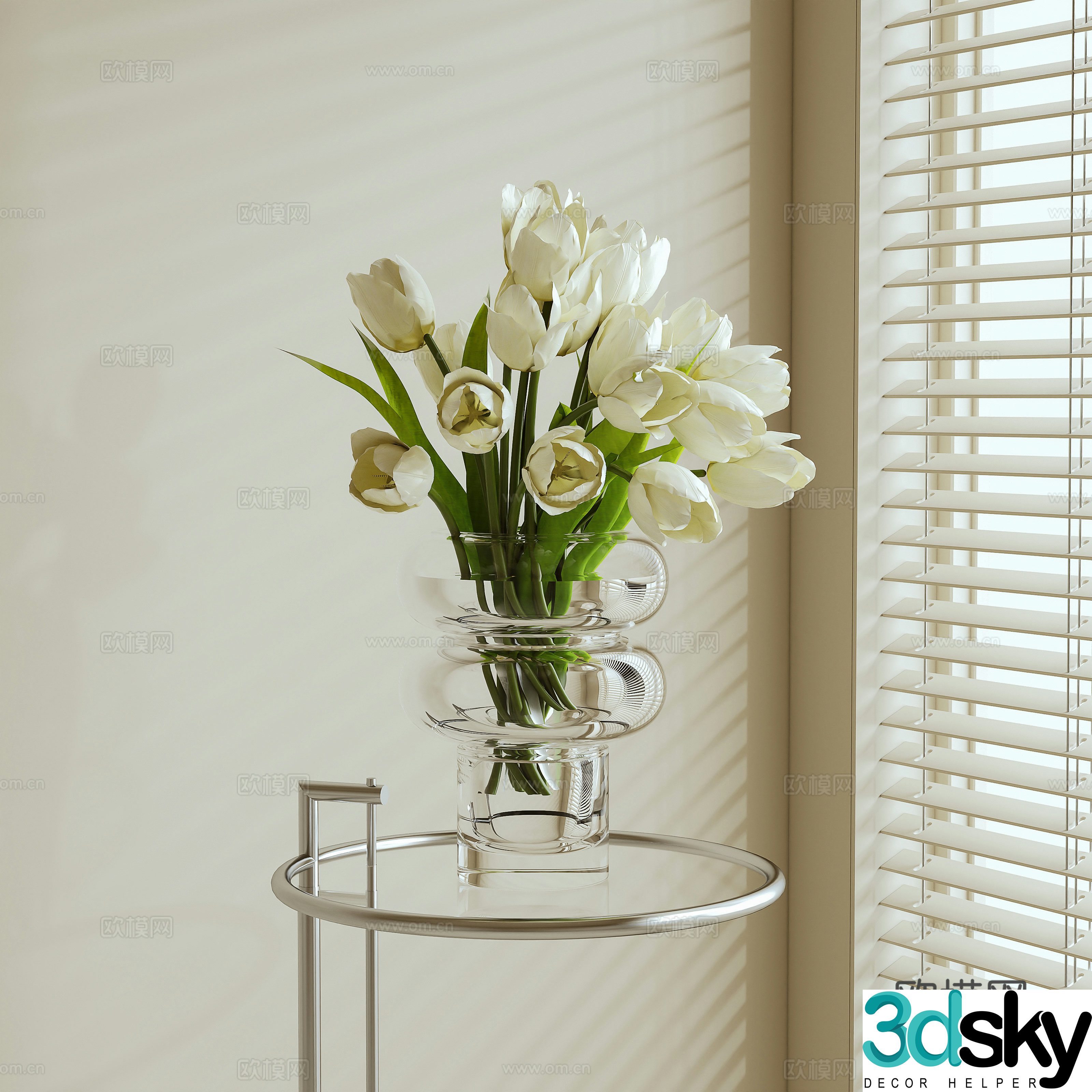 Modern flower 3d model