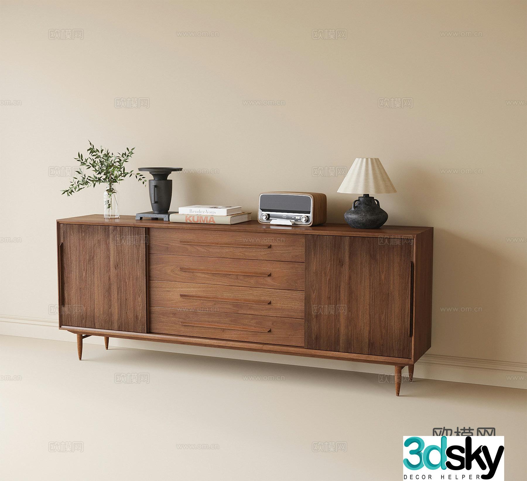 Modern side cabinet Side cabinet Shoe cabinet 3d model