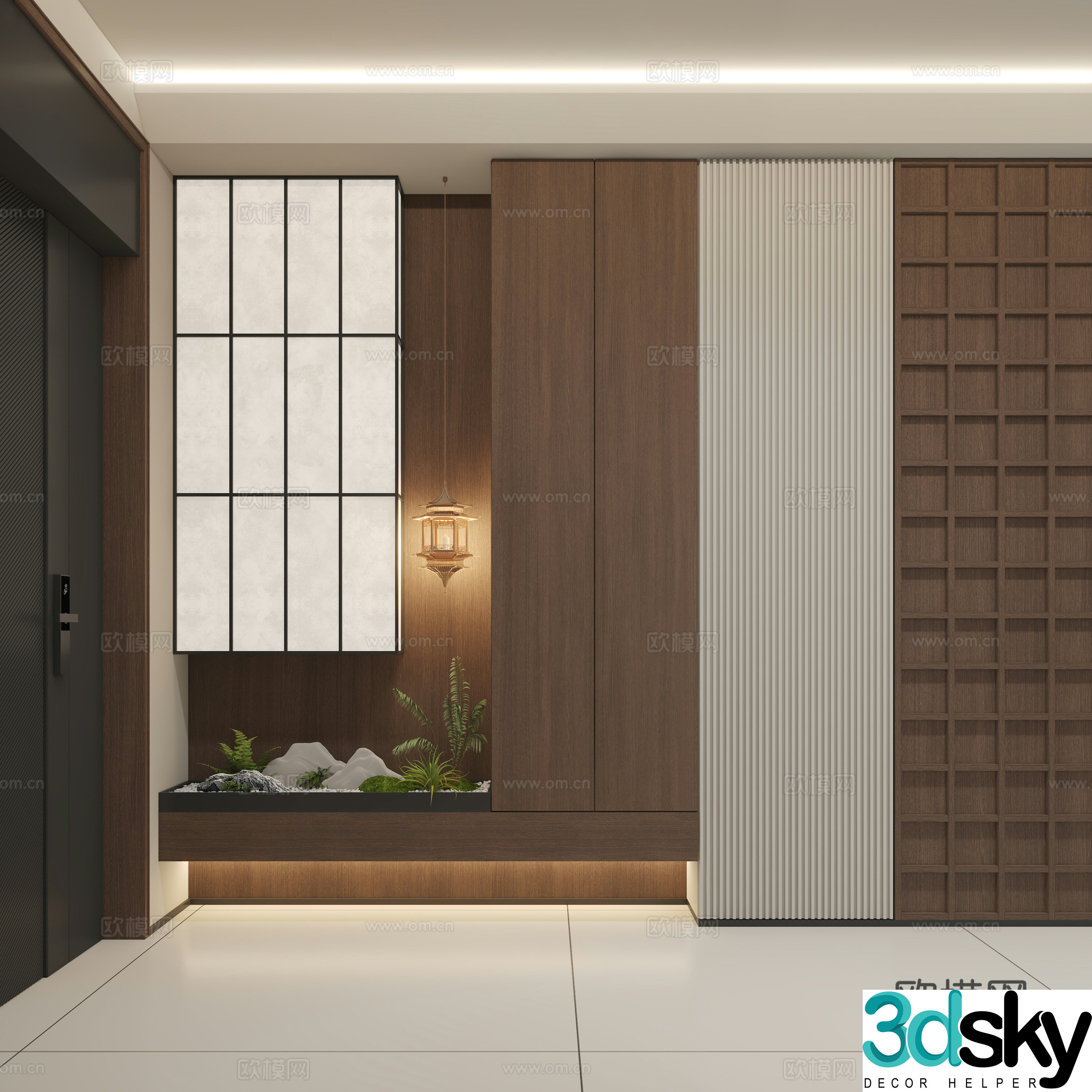 New Chinese style entrance 3D model