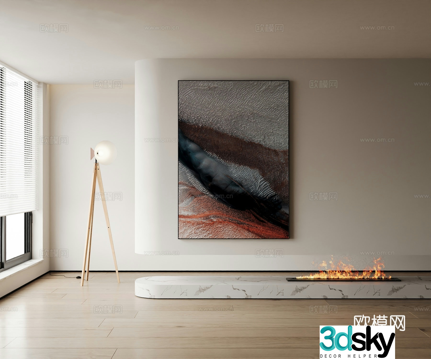 Modern decorative painting 3d model