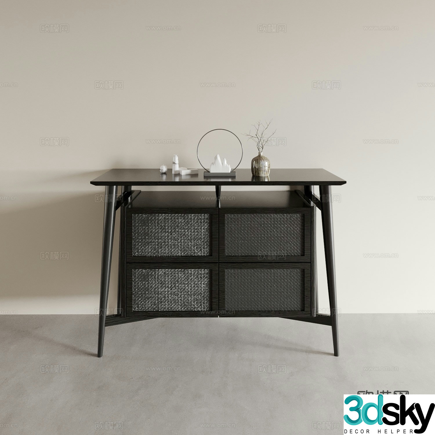 End view cabinet End view desk chest cabinet low cabinet entrance cabinet shoe cabinet 3d model