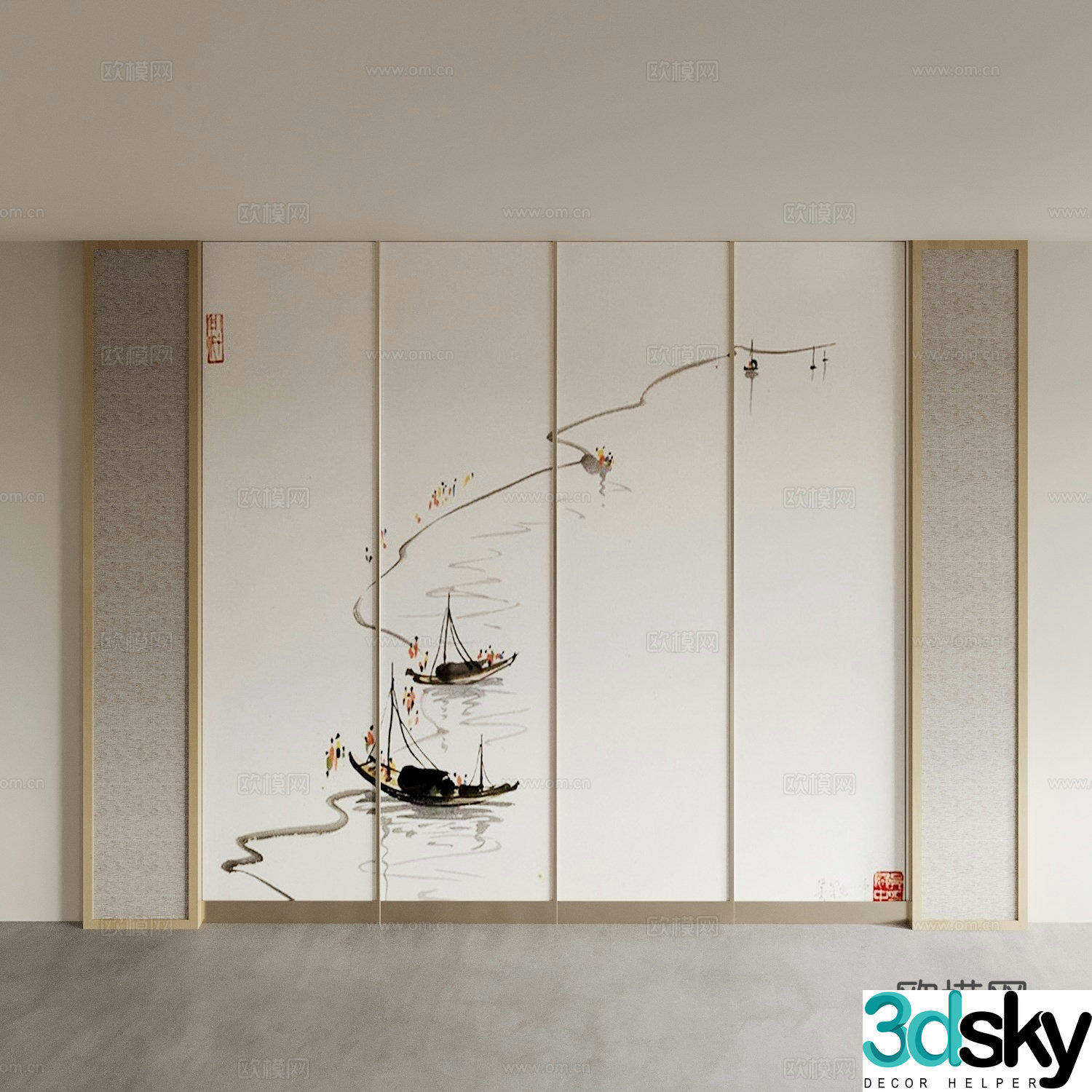 Background wall Bedside background wall Sofa background wall Living room background wall Bedroom background wall Porch 3D model
