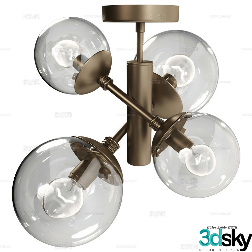 Metal Lux Modern Italian Chandelier Metal Chandelier Glass Chandelier 3D Model