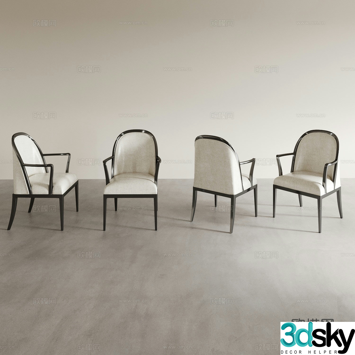 Dining chair Tea chair Leisure chair Coffee chair Dressing chair Makeup chair Sofa chair Back chair 3d model
