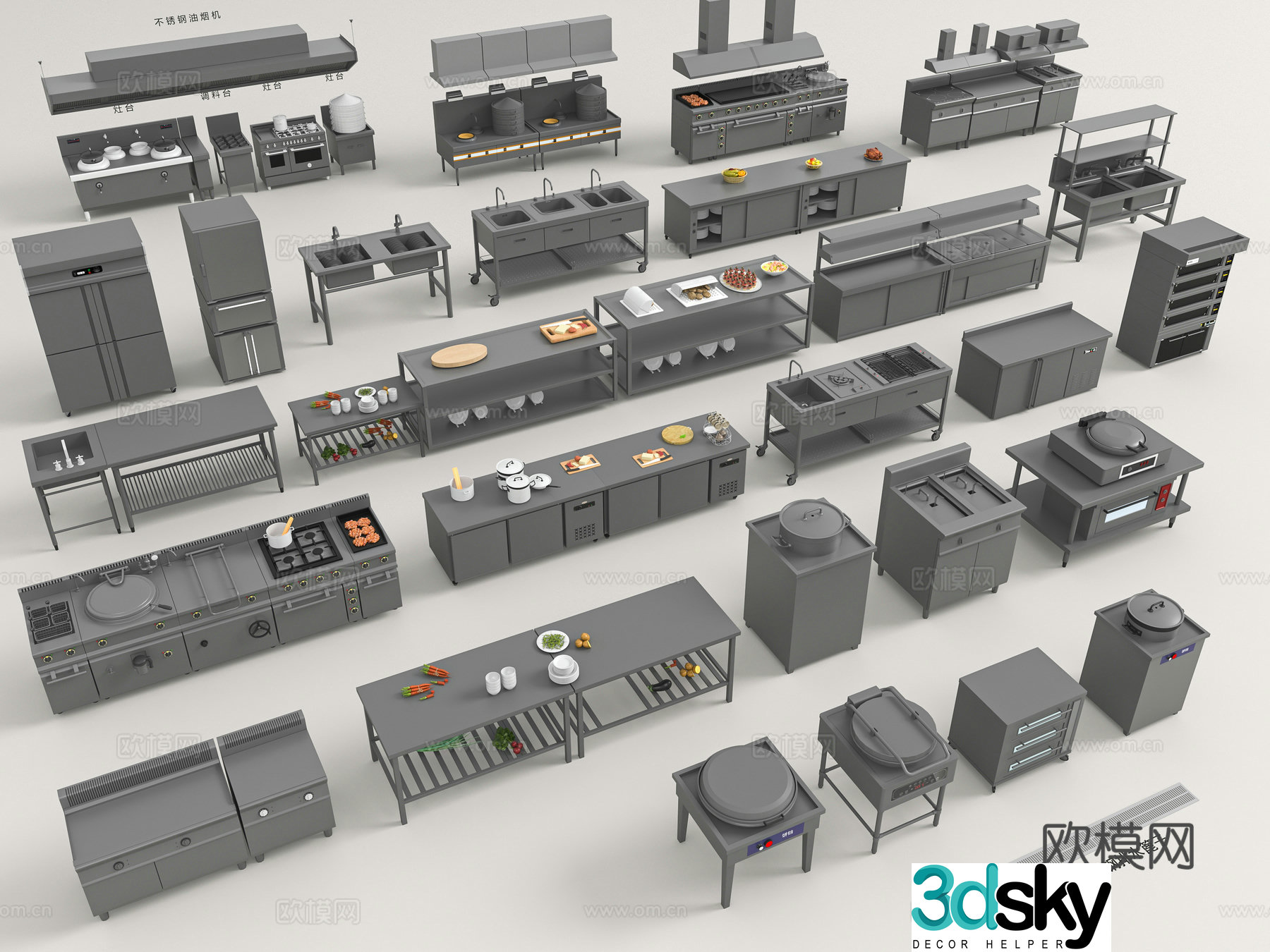 Modern kitchen 3d model