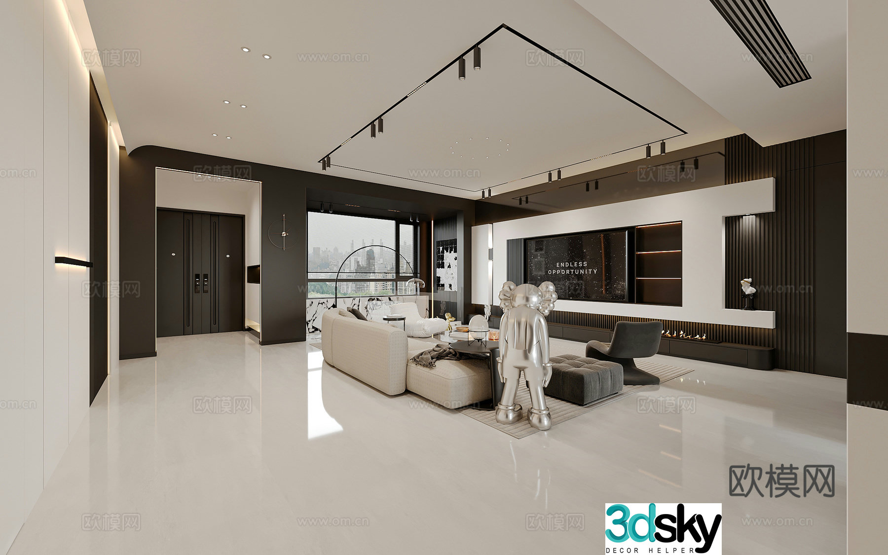 Modern style 3d model