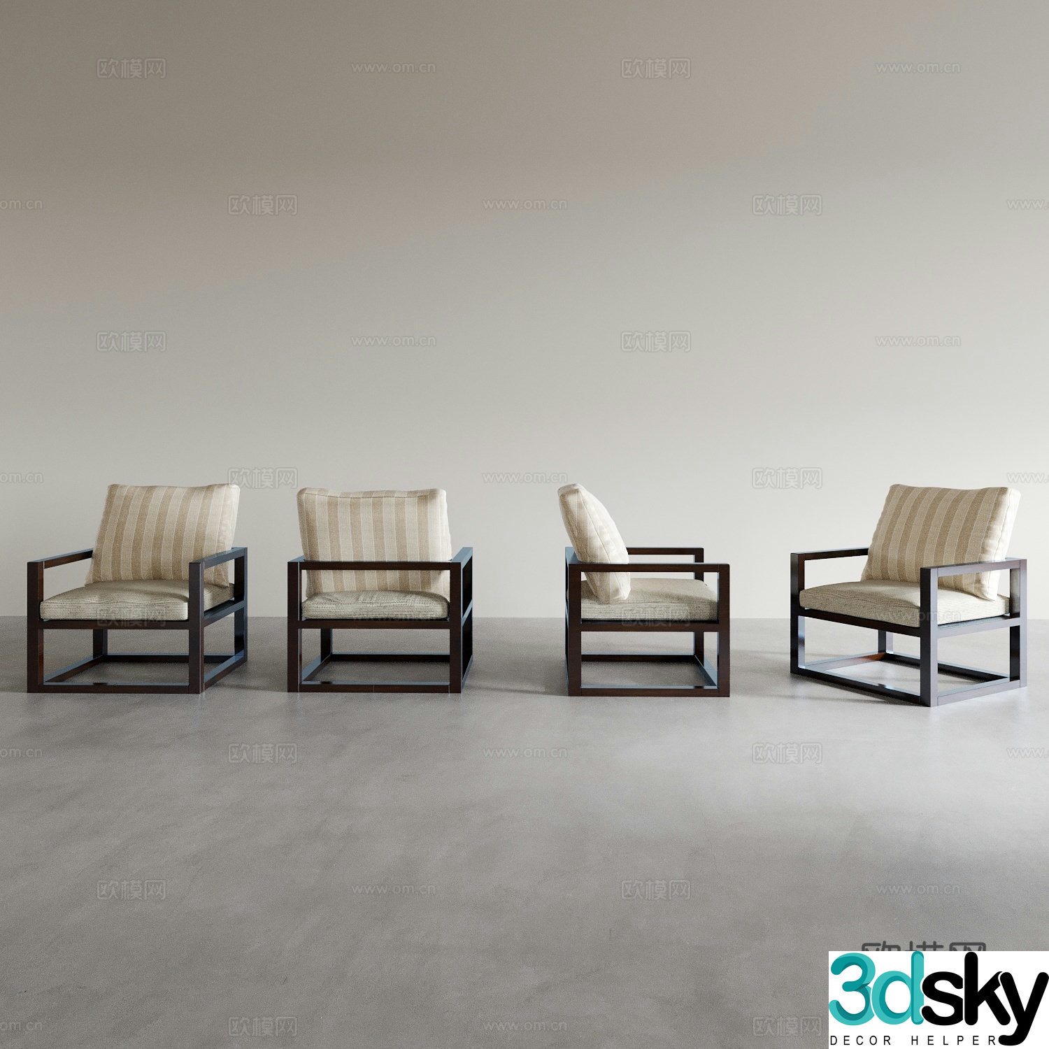 Dining chair Tea chair Leisure chair Coffee chair Dressing chair Makeup chair Sofa chair Back chair 3d model