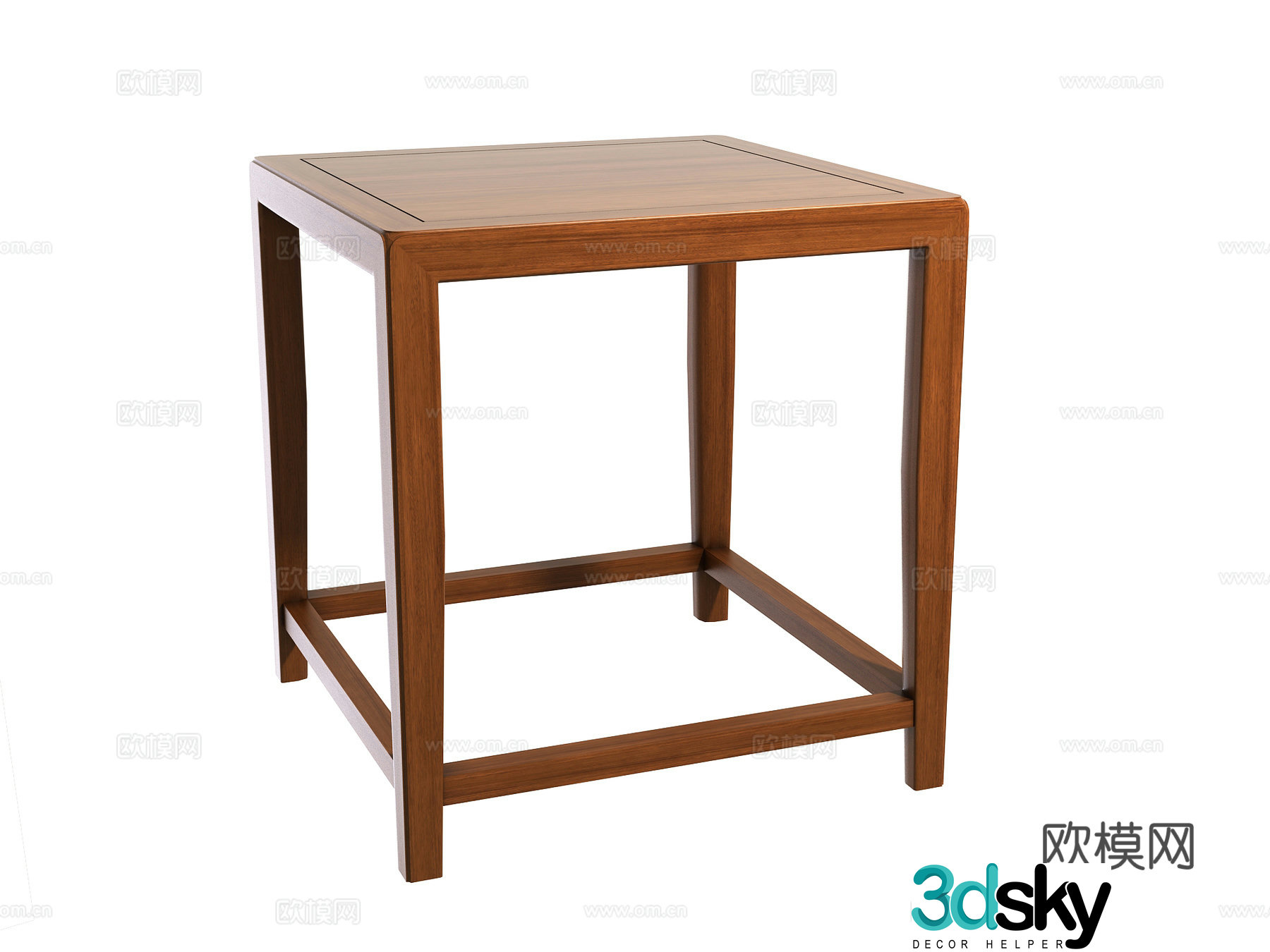 New Chinese style side angle 3D model