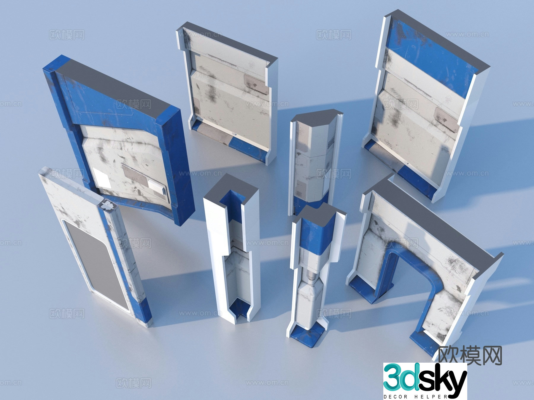 Hardware mechanical parts cabin components 3D model