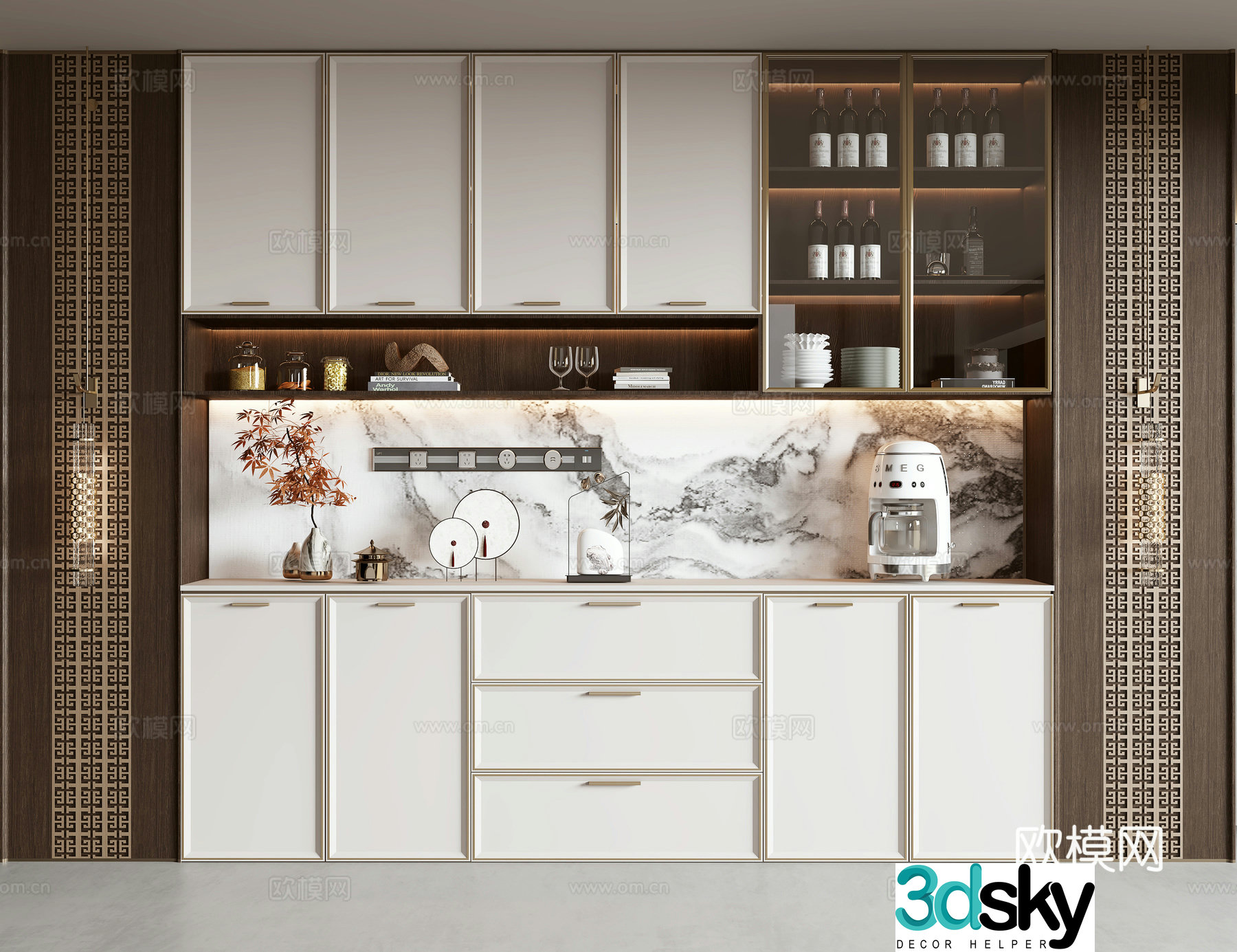 New Chinese wine cabinet 3D model