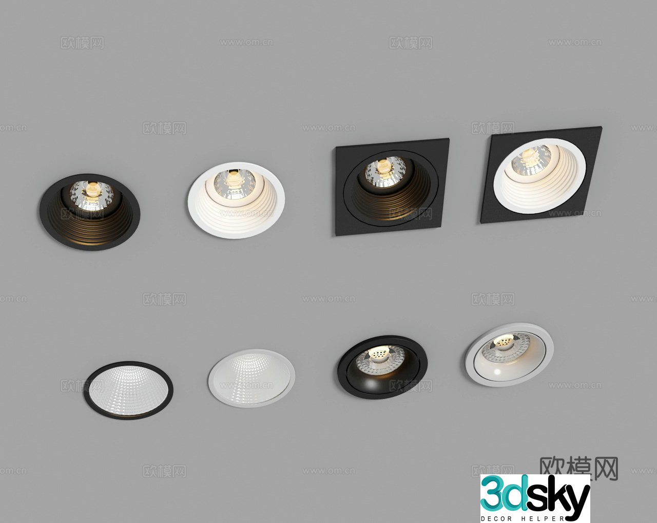 Modern downlight spotlight 3d model