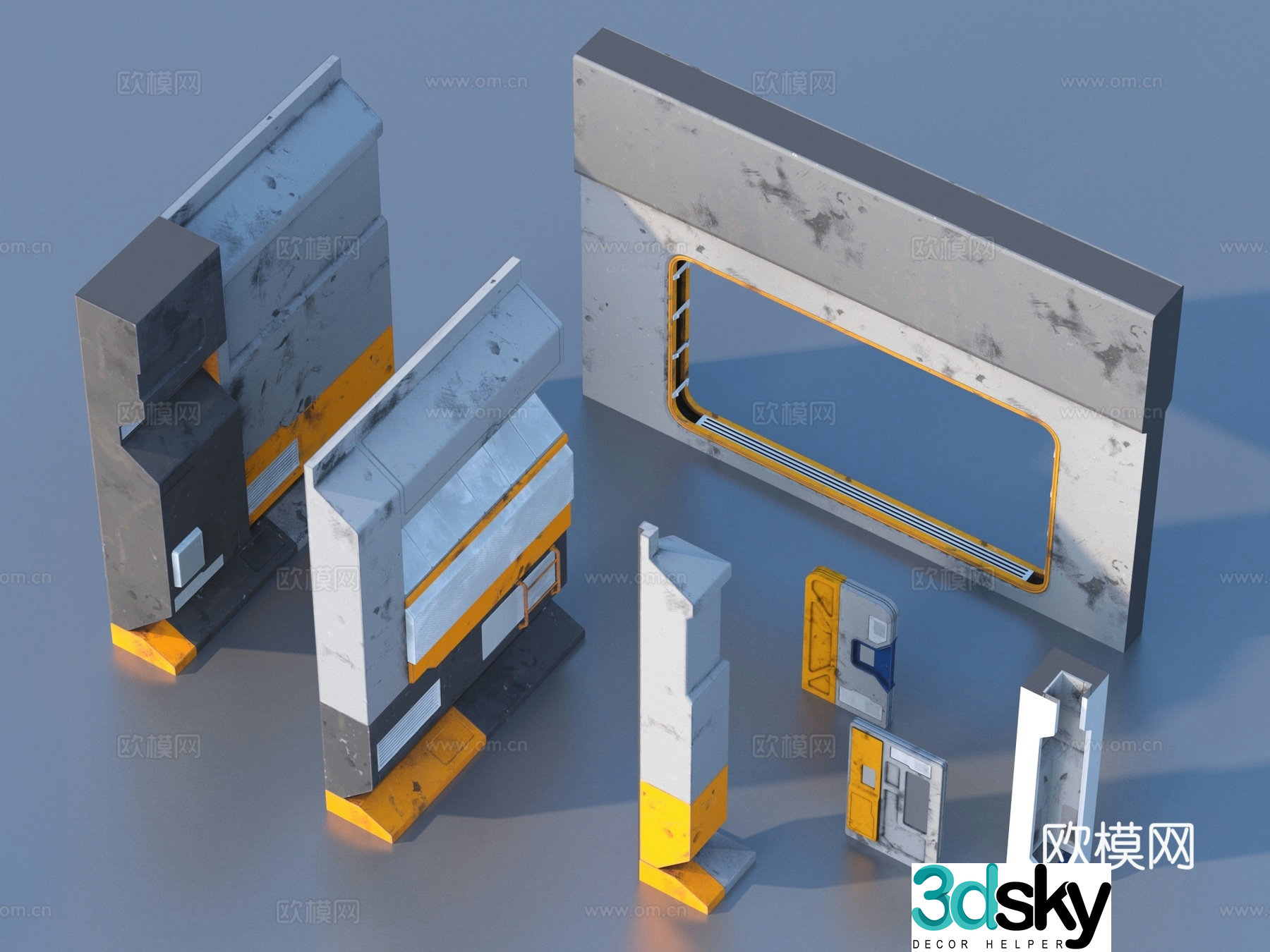 Hardware mechanical parts cabin components 3D model
