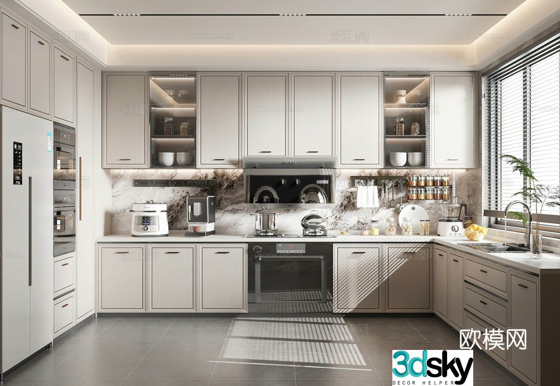 New Chinese kitchen 3D model