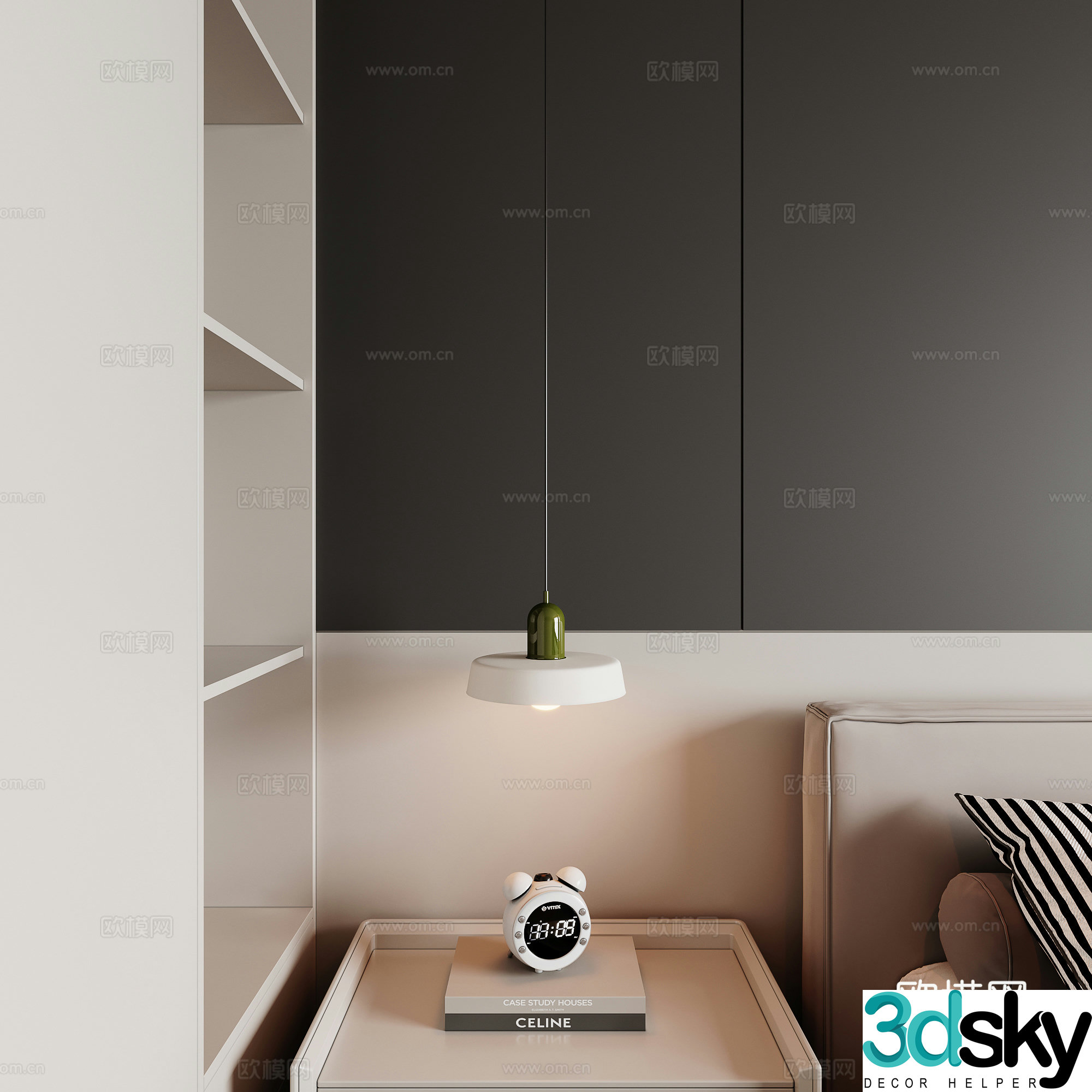 Modern kids room chandelier 3d model