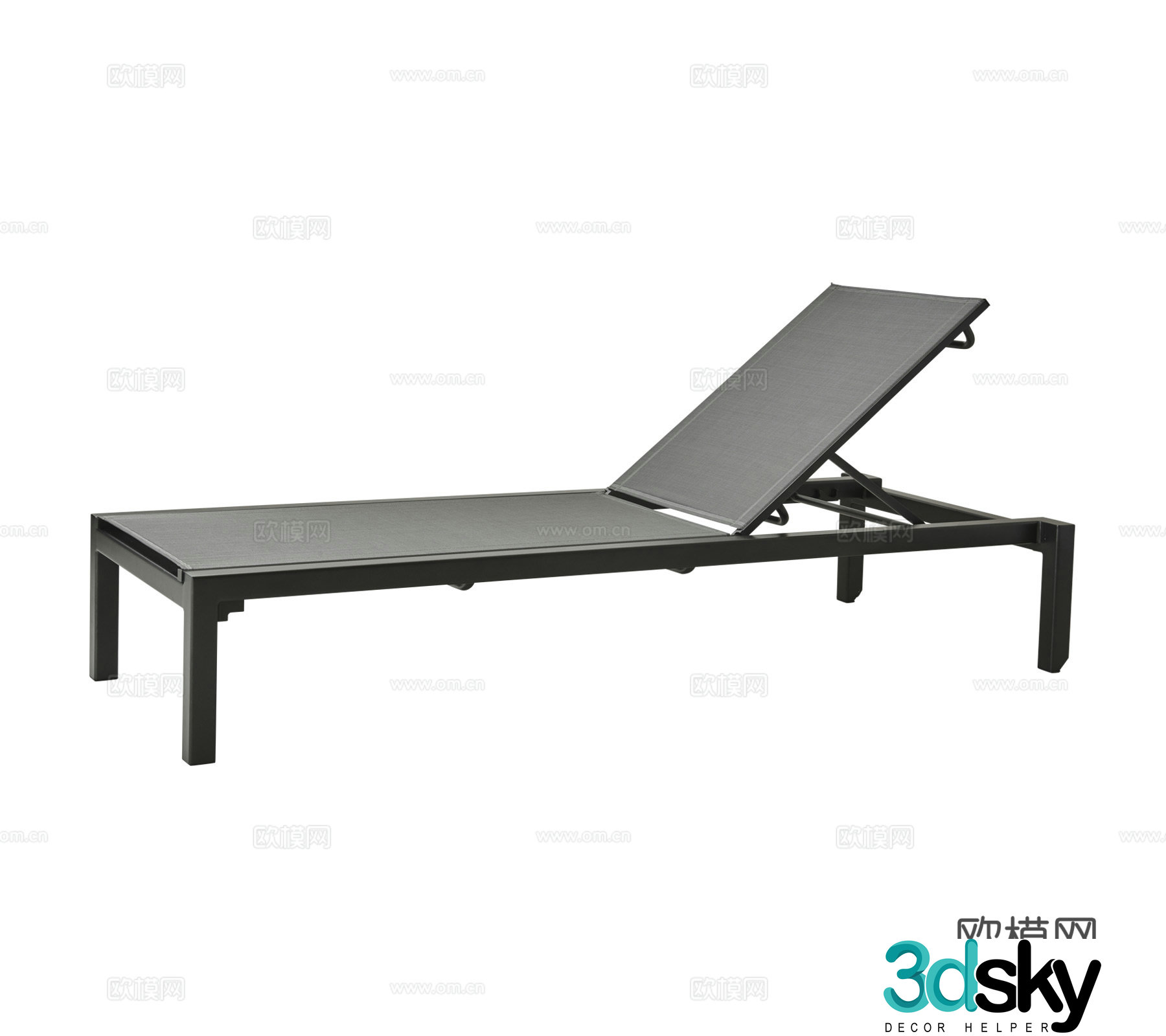 Modern outdoor indoor swimming pool beach leisure area recliner single recliner combination 3D model