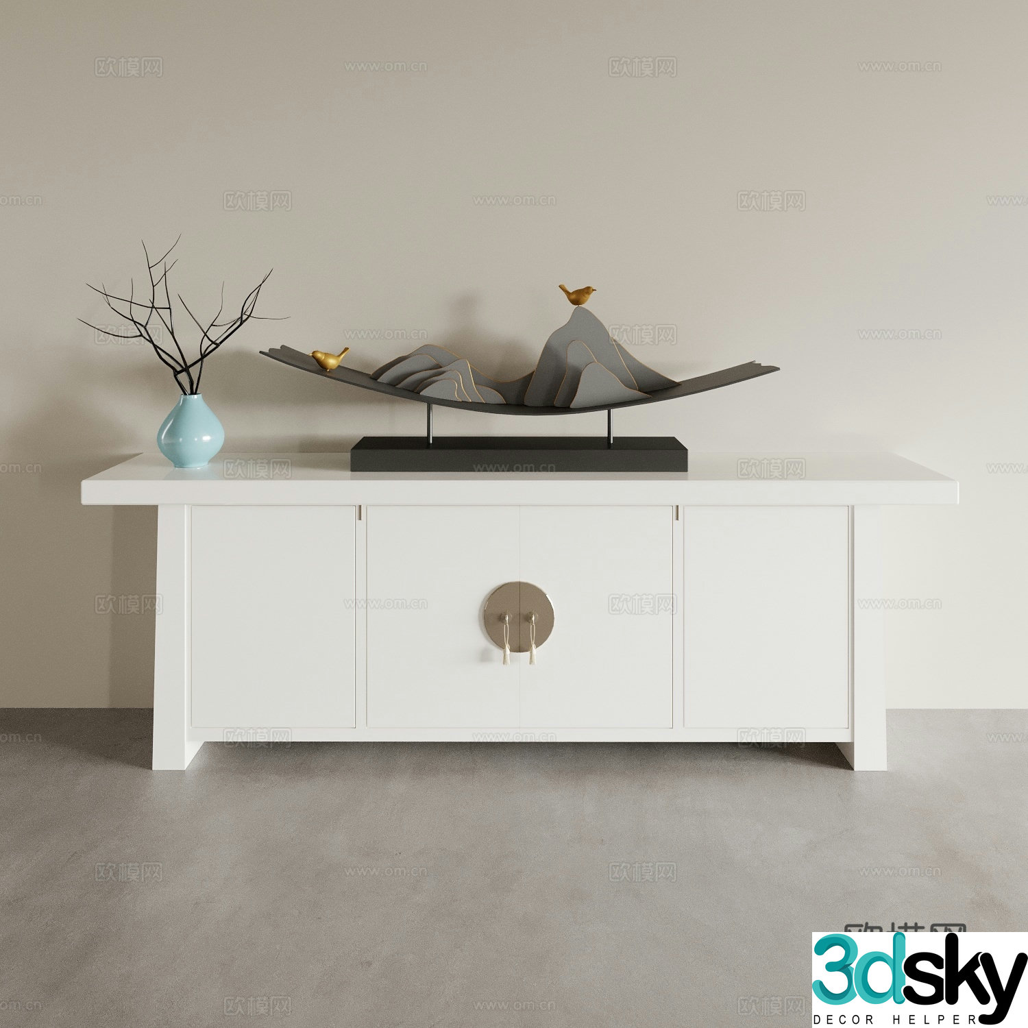 End view cabinet End view desk chest cabinet low cabinet entrance cabinet shoe cabinet 3d model