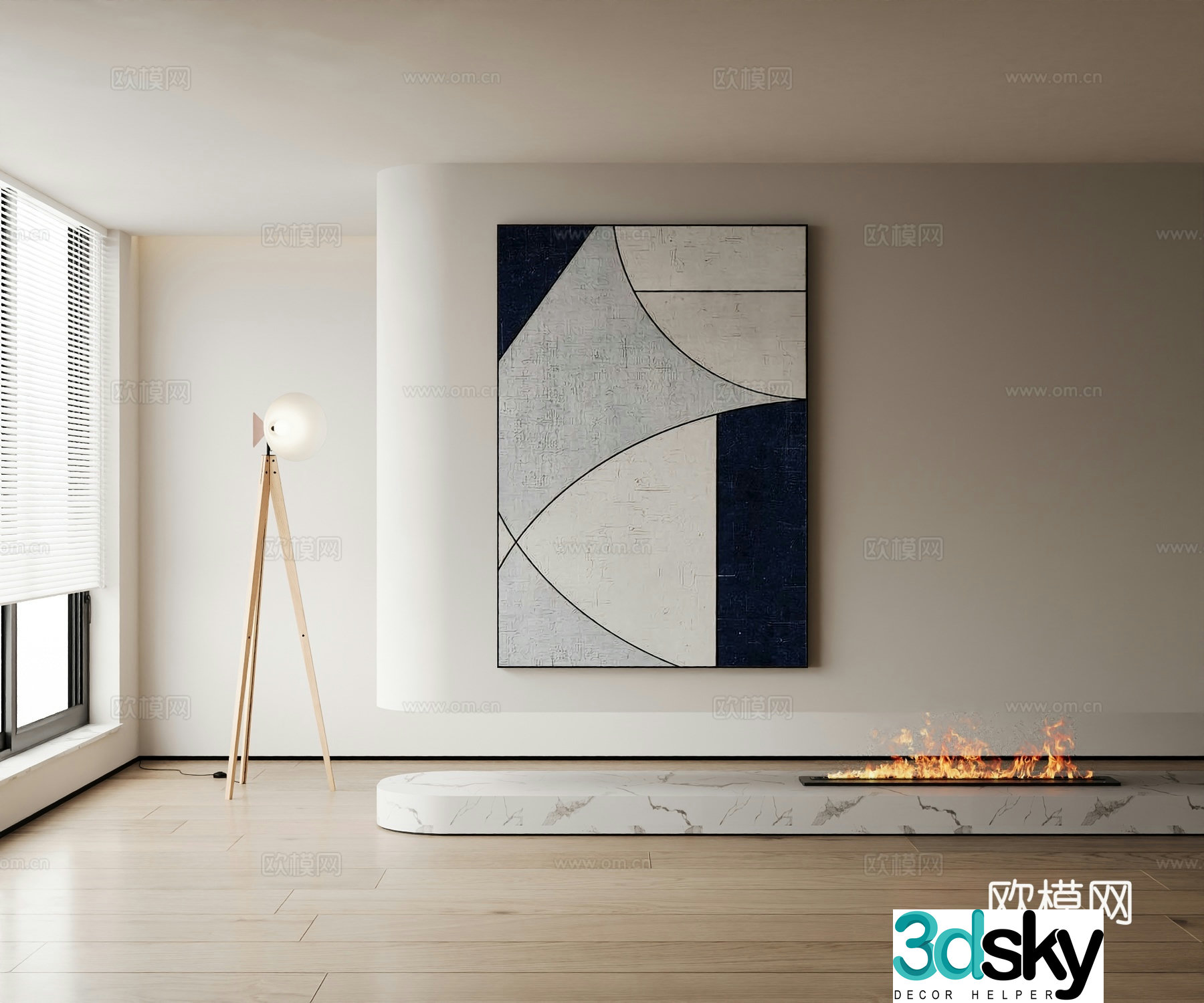 Modern decorative painting 3d model