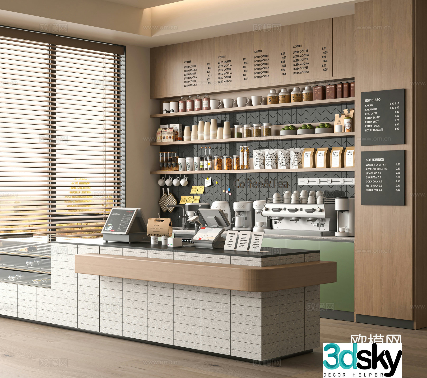Modern cafe 3d model