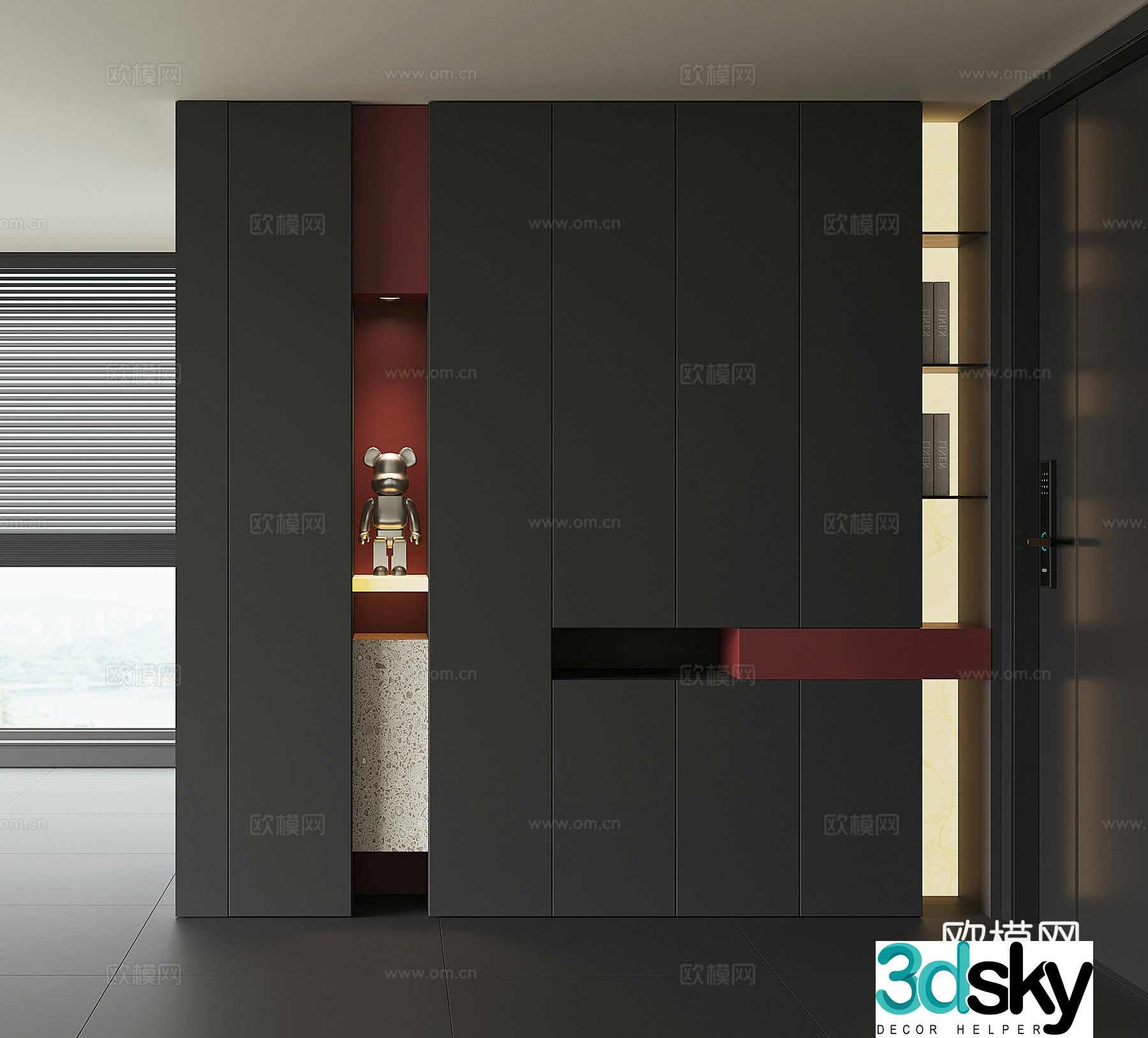 Modern entrance entrance 3D model