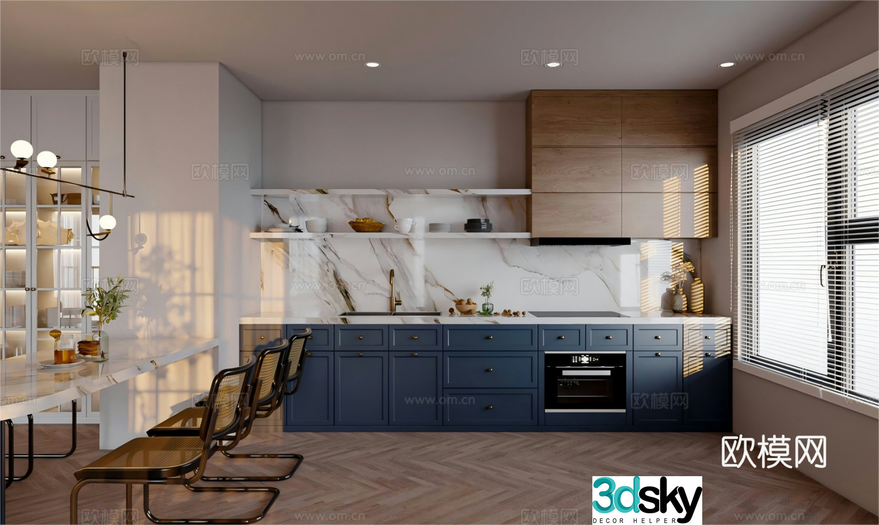 Modern Kitchen French Kitchen Retro Kitchen Open Kitchen Cabinet Kitchen Accessories 3d Model