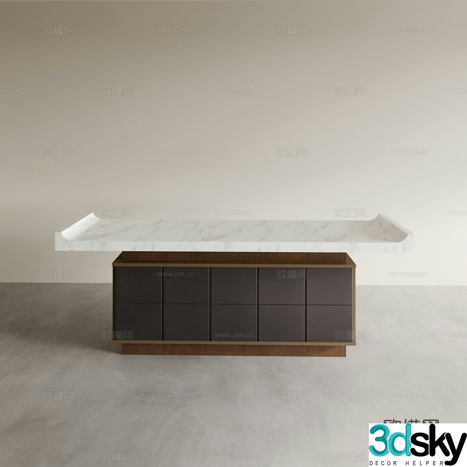 End viewing platform case entrance cabinet 3D model