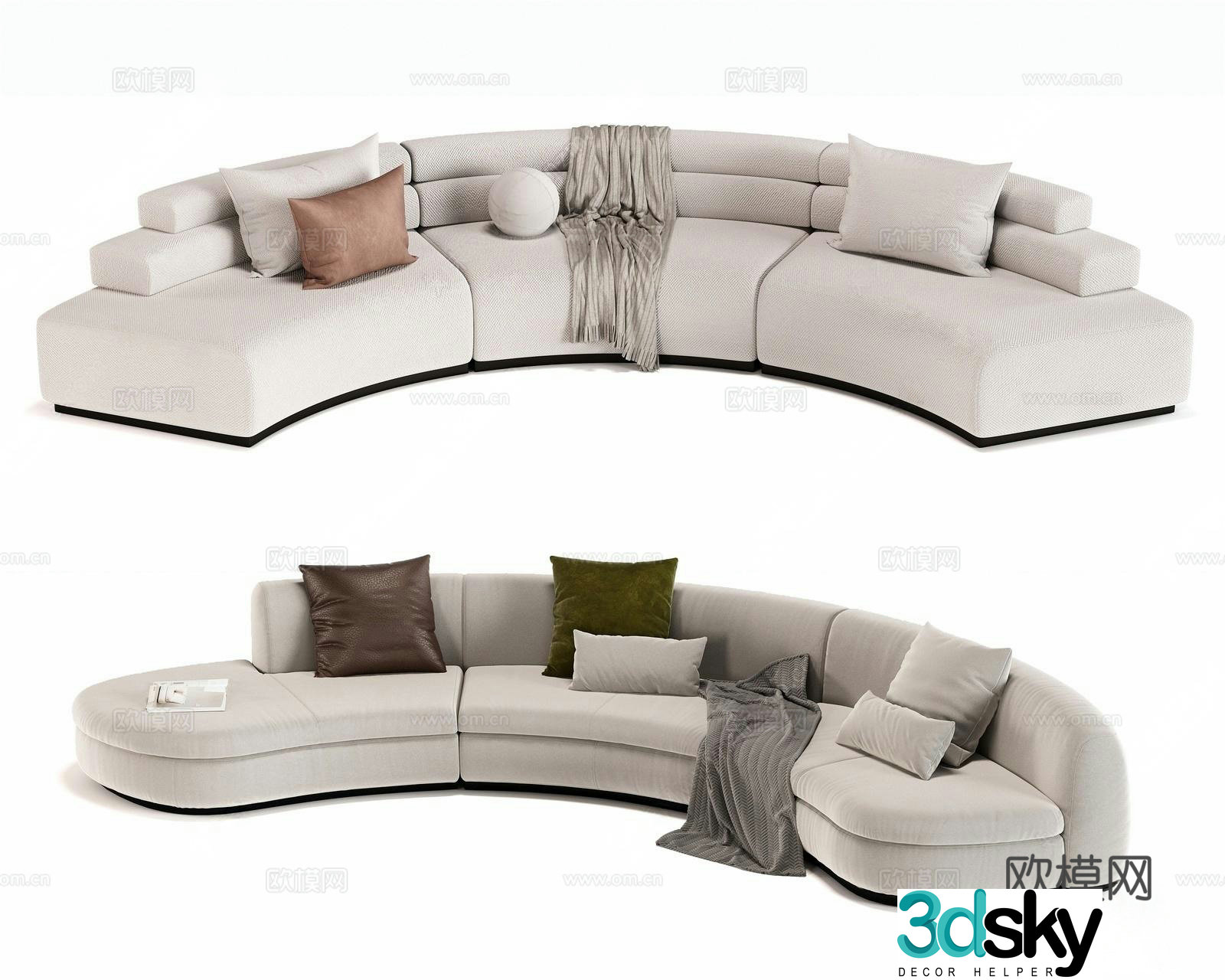 Modern special-shaped sofa curved sofa multi-person sofa sofa 3d model