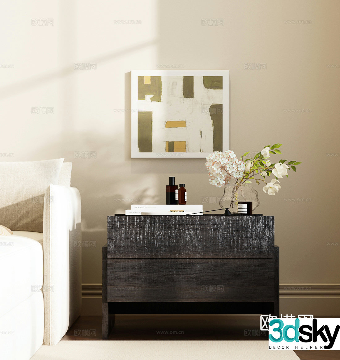 Modern corner table Modern side table Modern bedside table Modern side table Modern side table 3D model