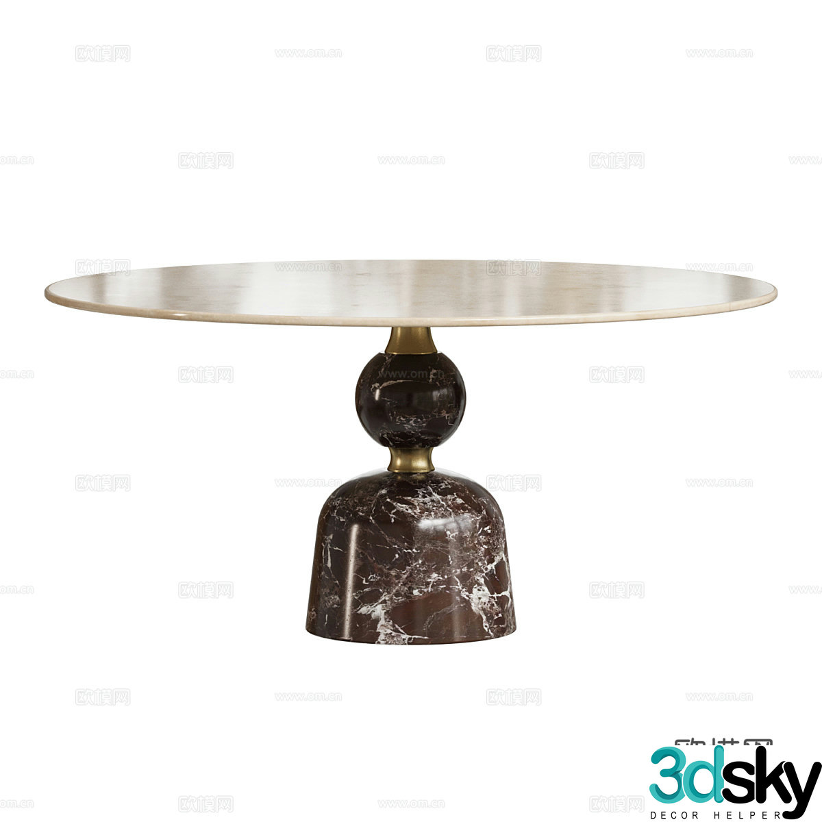 Art dining table 3d model