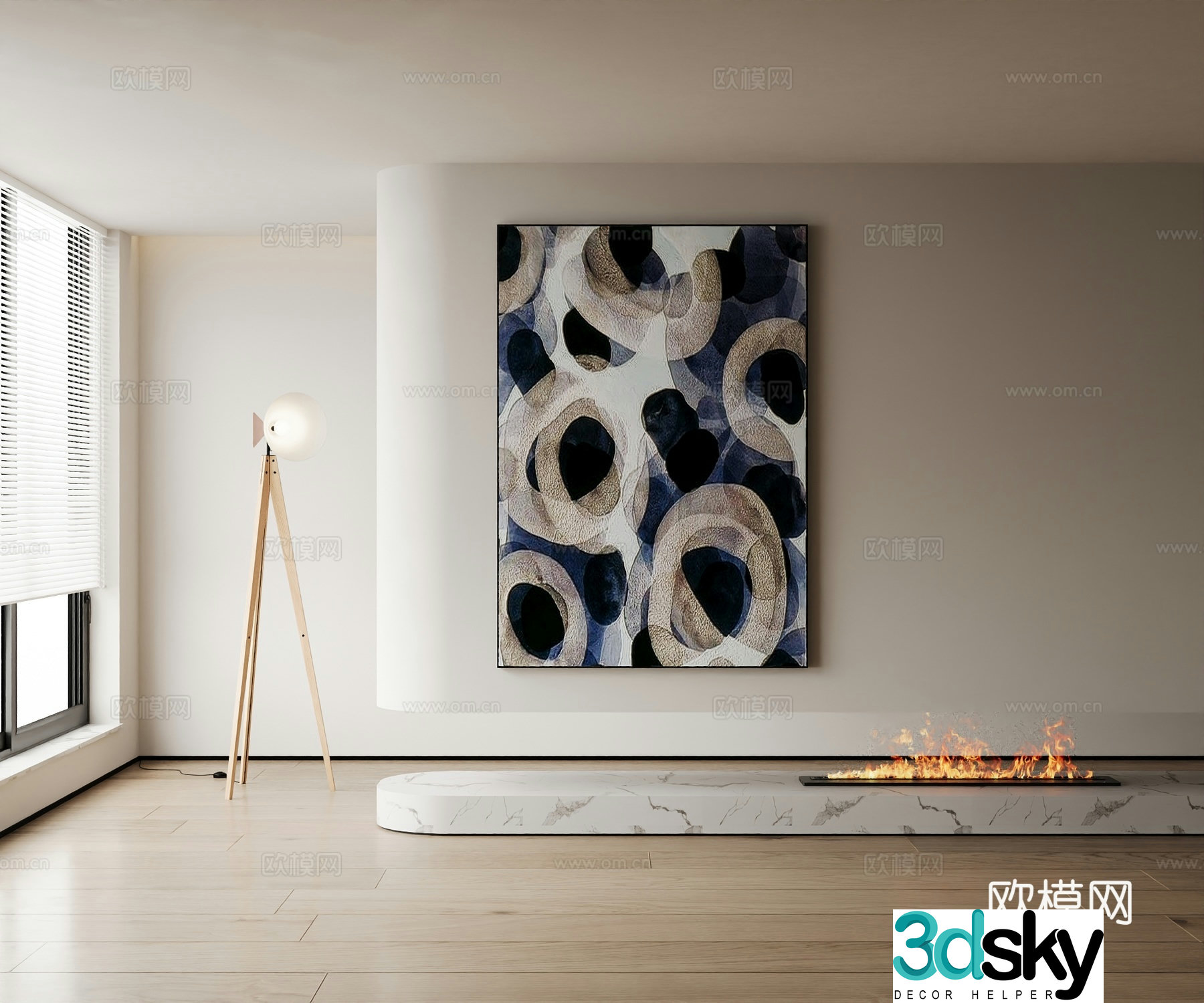 Modern decorative painting 3d model