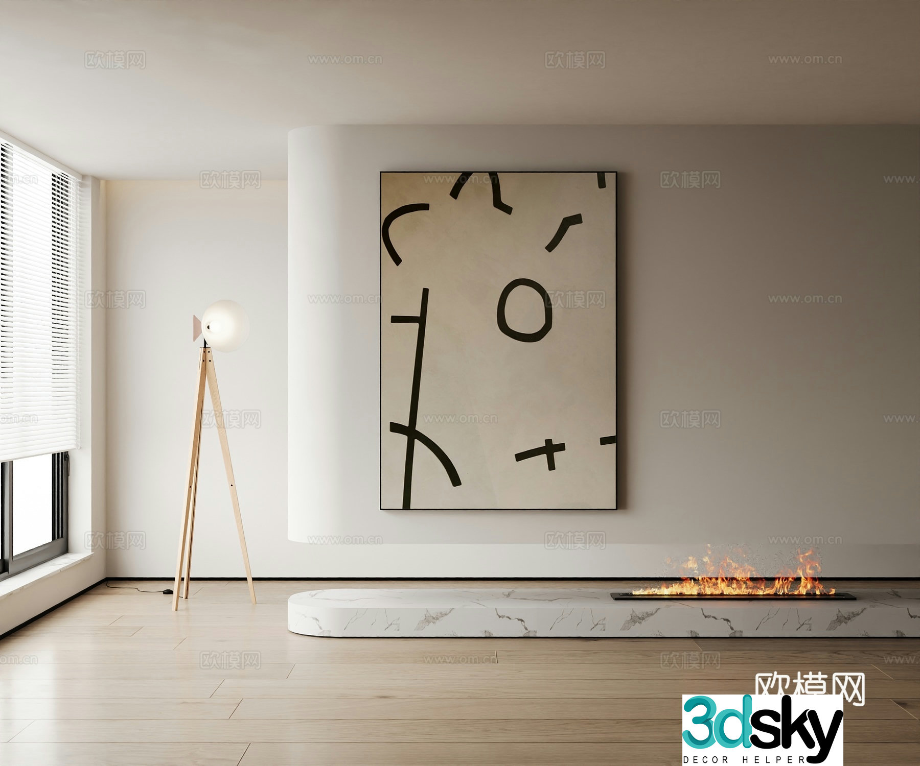 Modern decorative painting 3d model