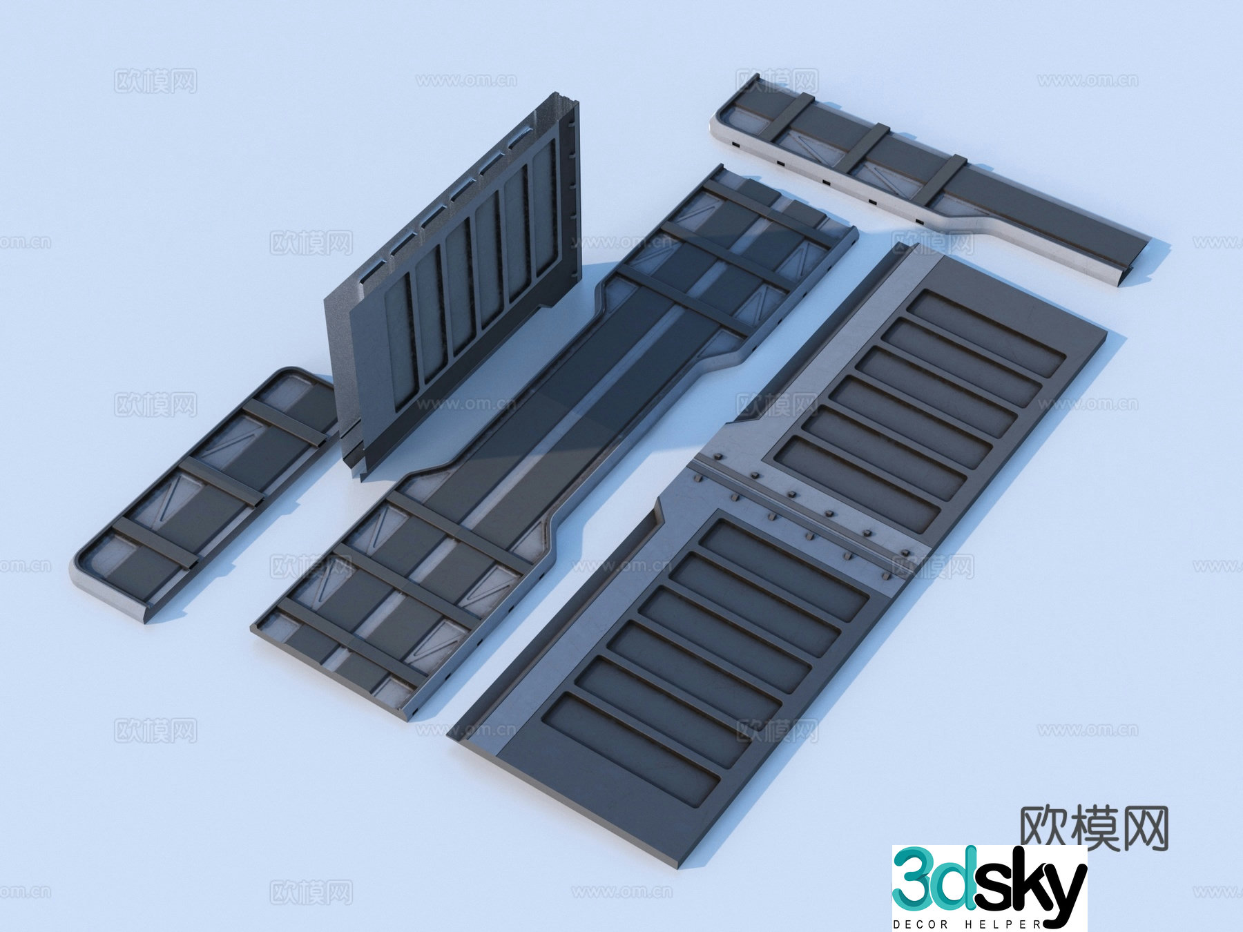 Hardware mechanical parts cabin components 3D model