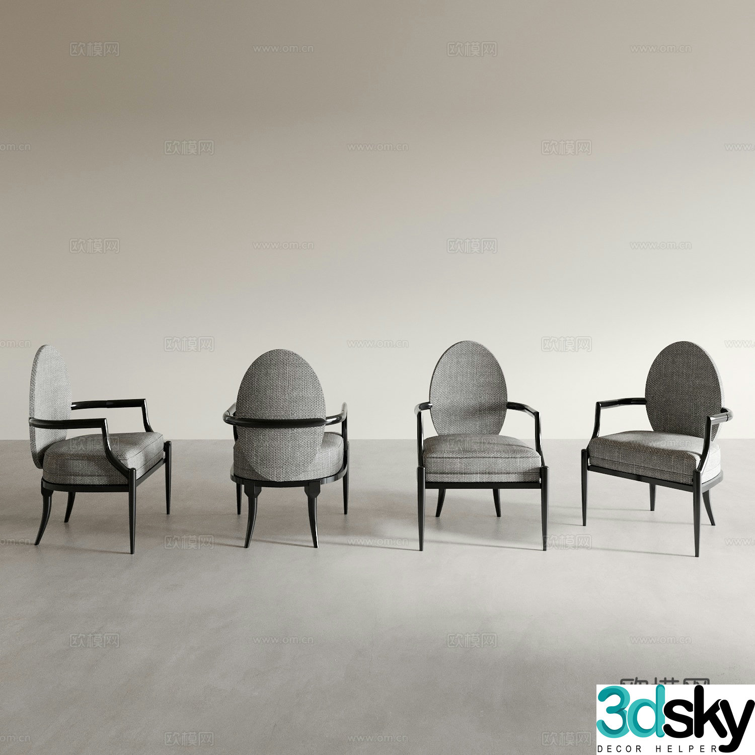 Dining chair Tea chair Leisure chair Coffee chair Dressing chair Makeup chair Sofa chair Back chair 3d model