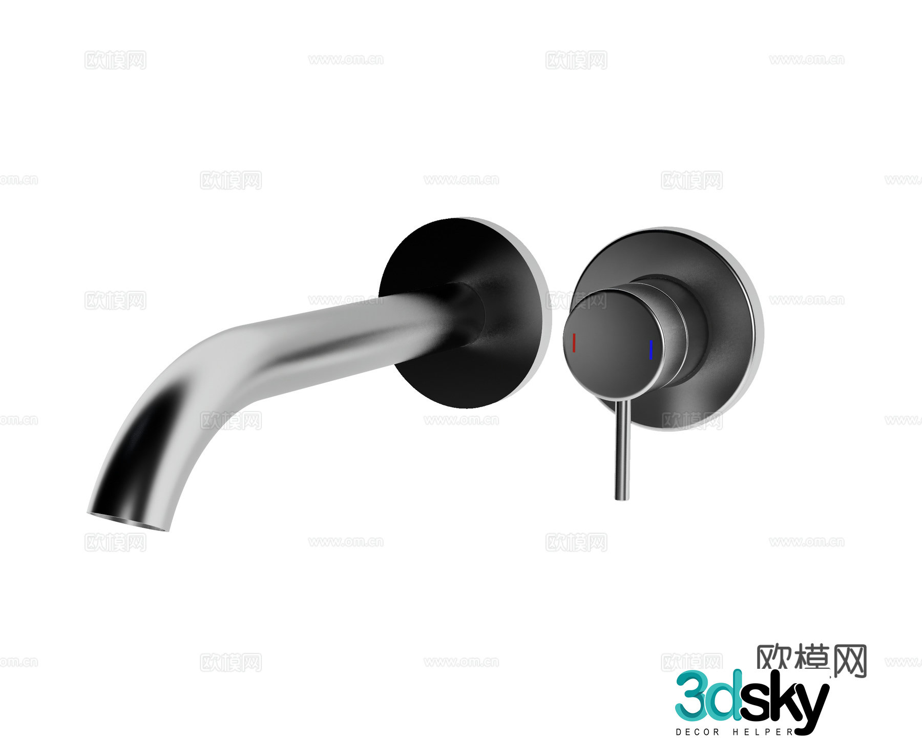 Modern faucet Stainless steel faucet 3D model