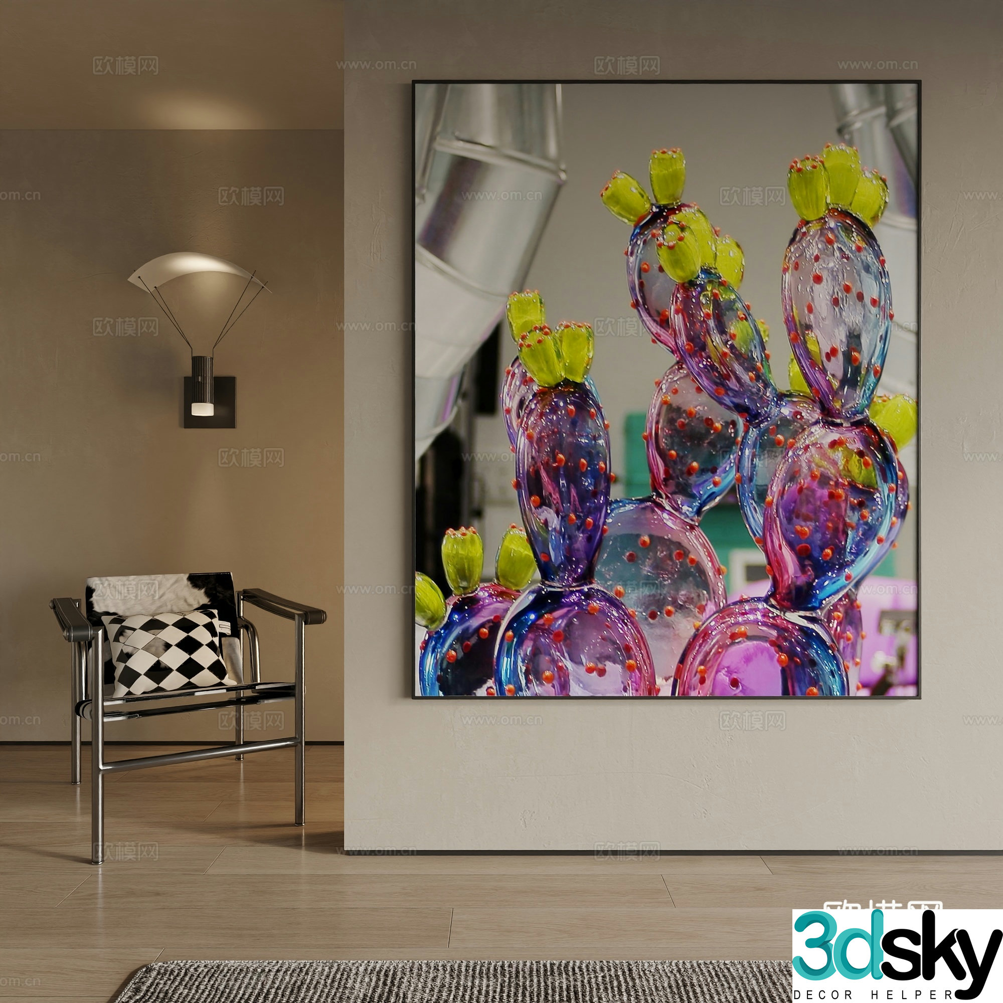 Modern decorative painting 3d model