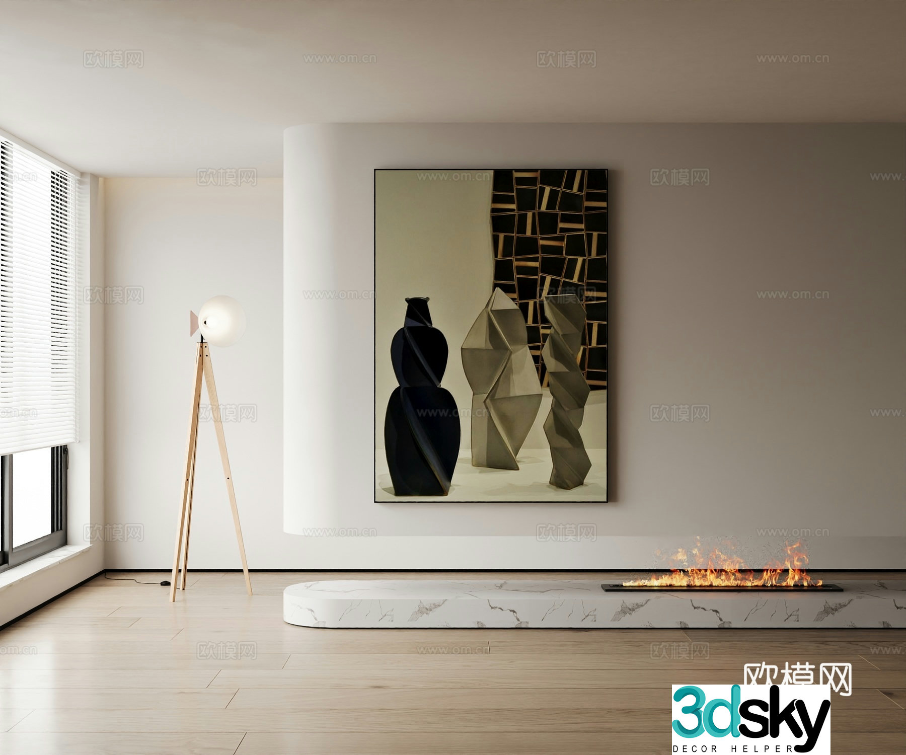 Modern decorative painting 3d model
