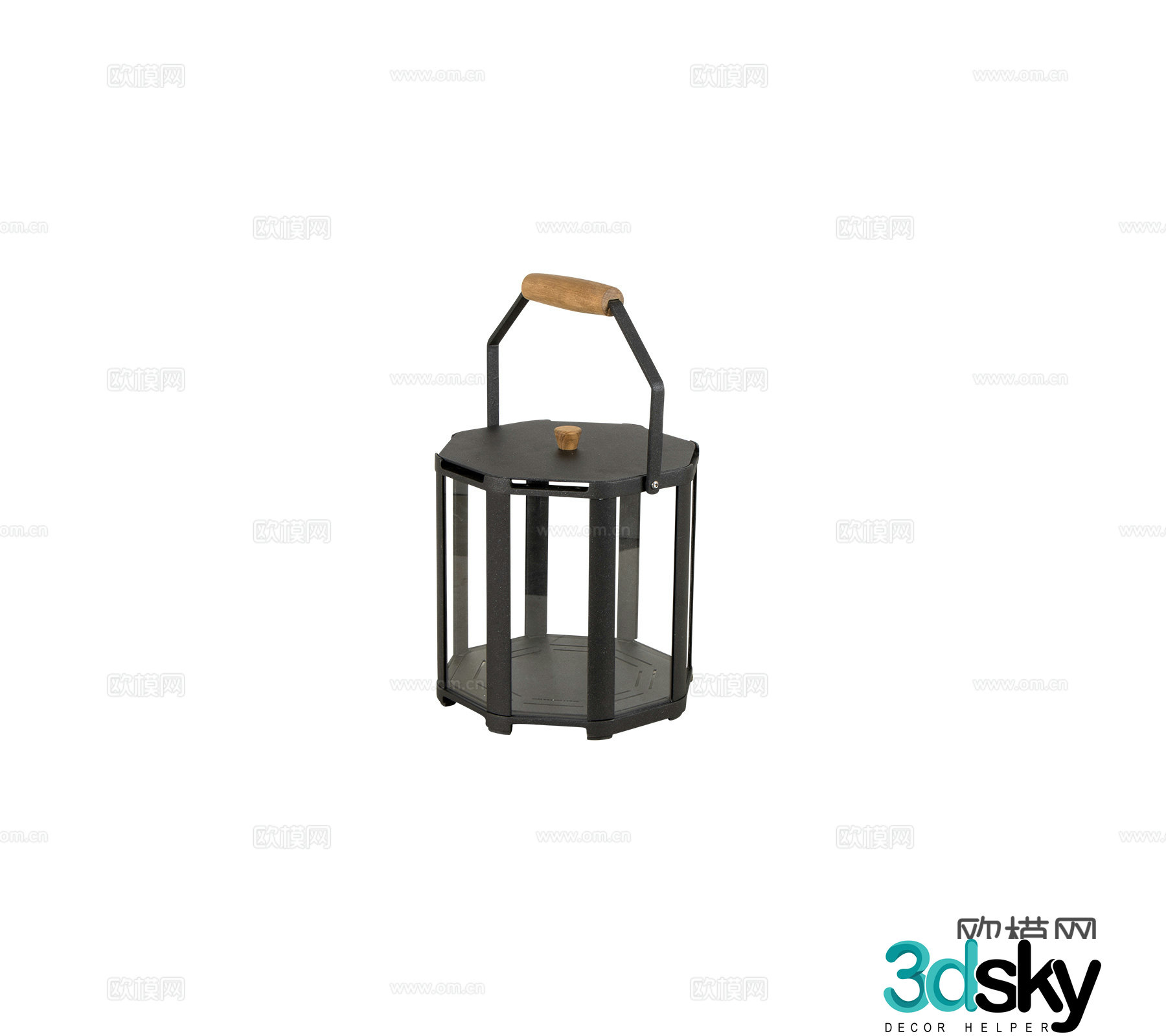 Modern Wasabi Metal Glass Outdoor Garden Garden Floor Lamp Ambient Light Garden Light Group 3D Model