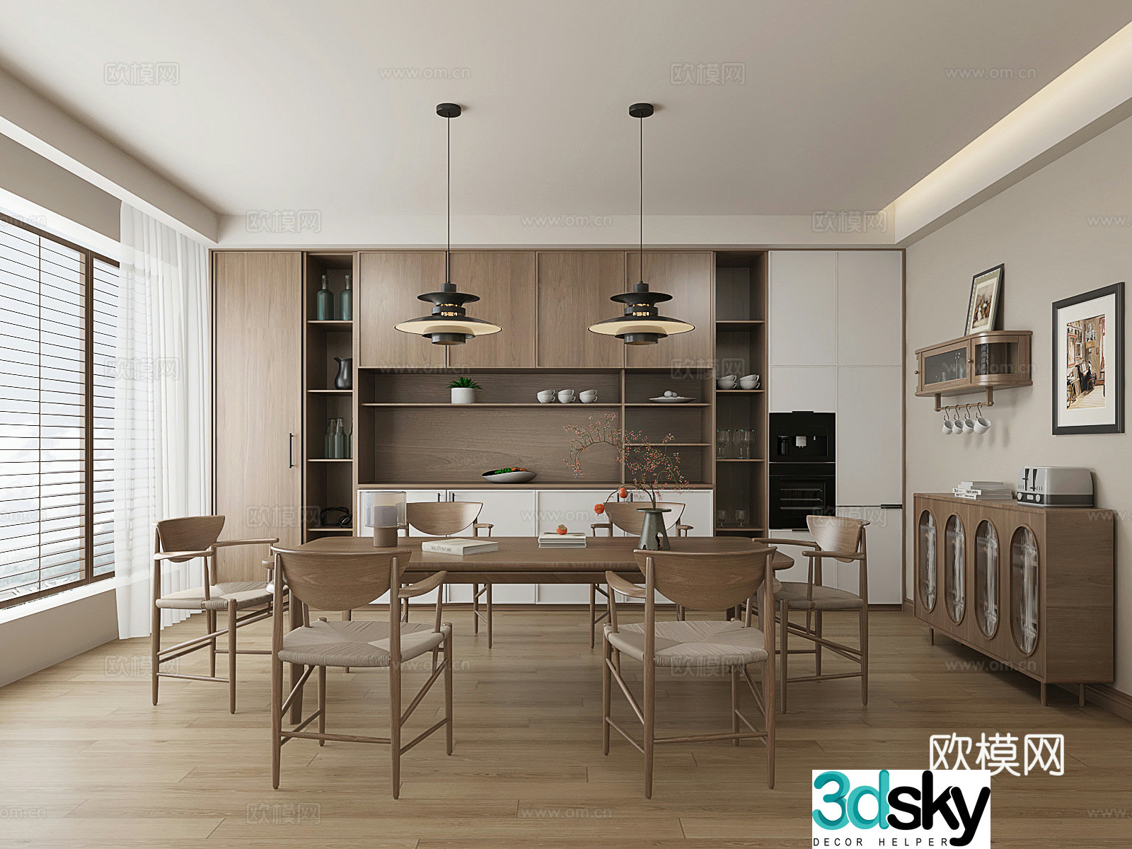 Medium vintage style restaurant 3d model